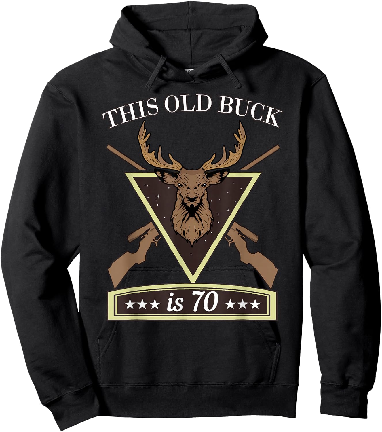 Hunter Birthday Gift Men - This Old Buck 70 Years Old Shirt Hoodie - Hoodie | Black