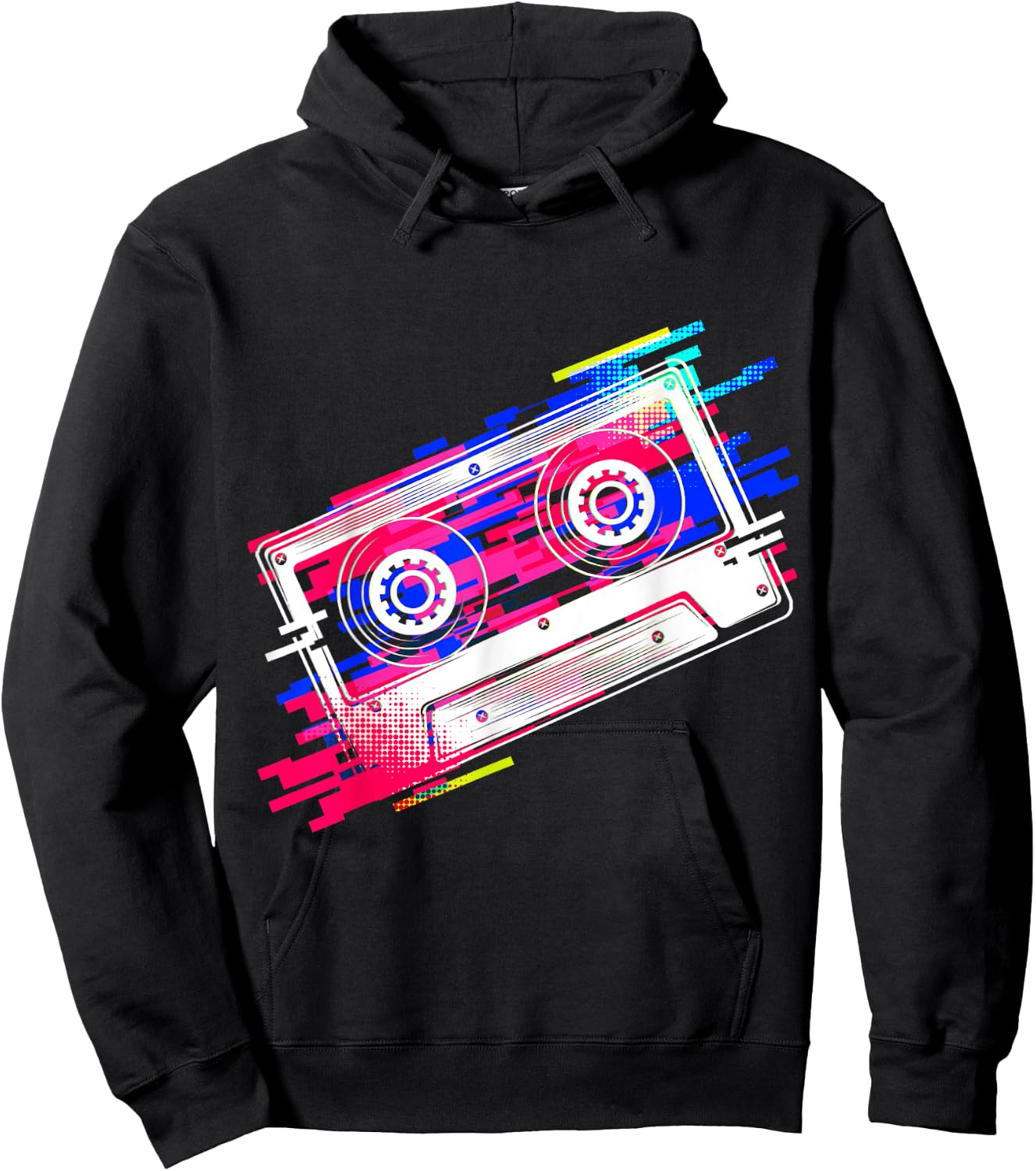 Vintage Retro Music Cassette Tapes Mixtape 80s and 90s Hoodie - Hoodie | Black