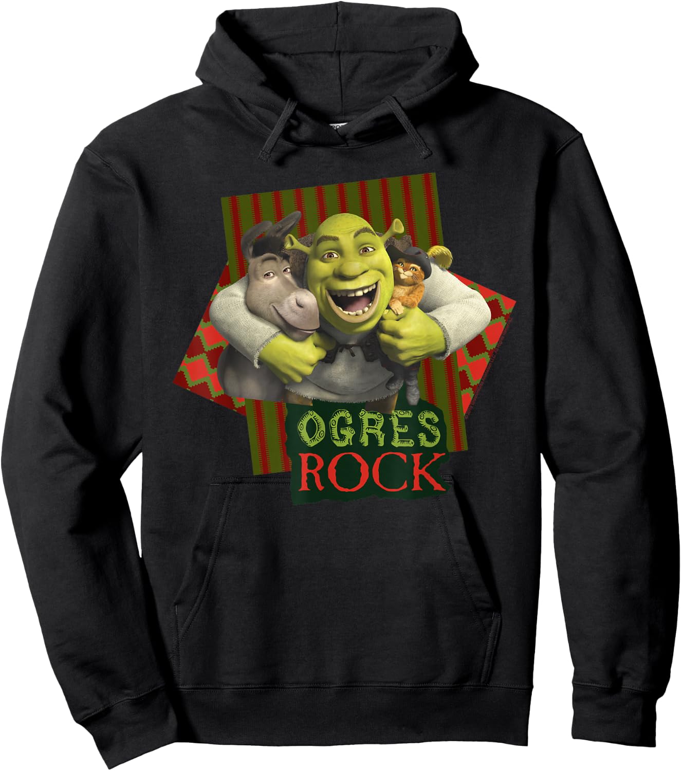 Shrek The Third Ogres Rock Best Friends Group Hoodie - Hoodie | Black