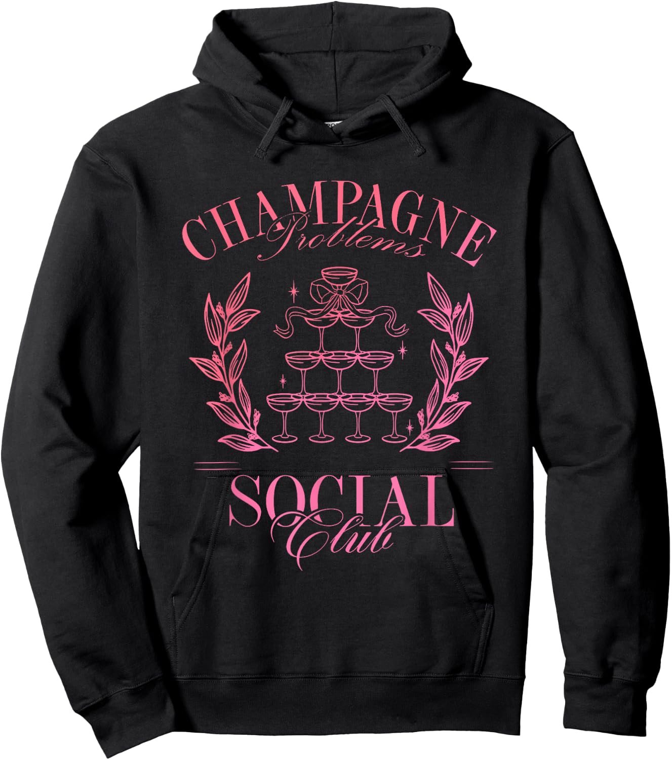 Champagne Problems Social Club Apparel Hoodie - Hoodie | Black