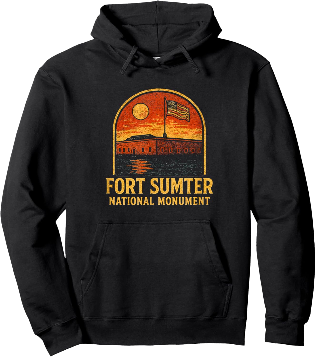 Fort Sumter National Monument Art Hoodie - Hoodie | Black