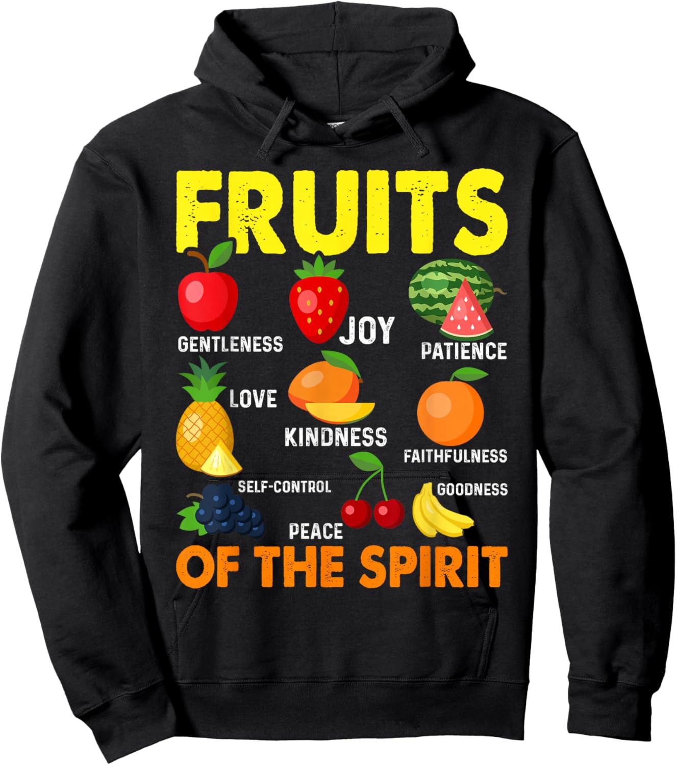 Fruit Of The Spirit Fruit Colorful Summer Vacation Hoodie - Hoodie | Black