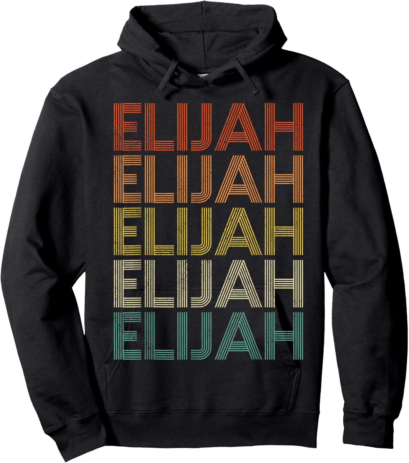 Elijah Vintage Retro Hoodie - Hoodie | Black