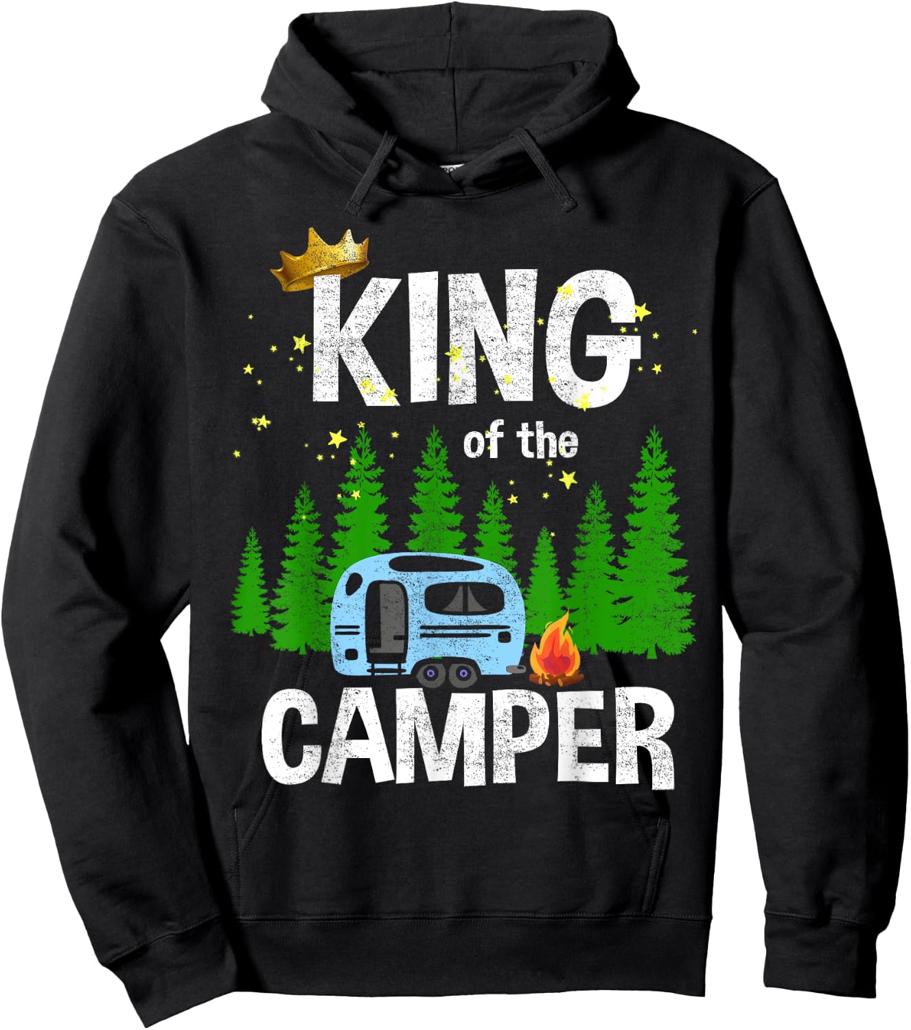 King Of The Camper Camping Travel Trailer Road Traveler Hoodie - Hoodie | Black