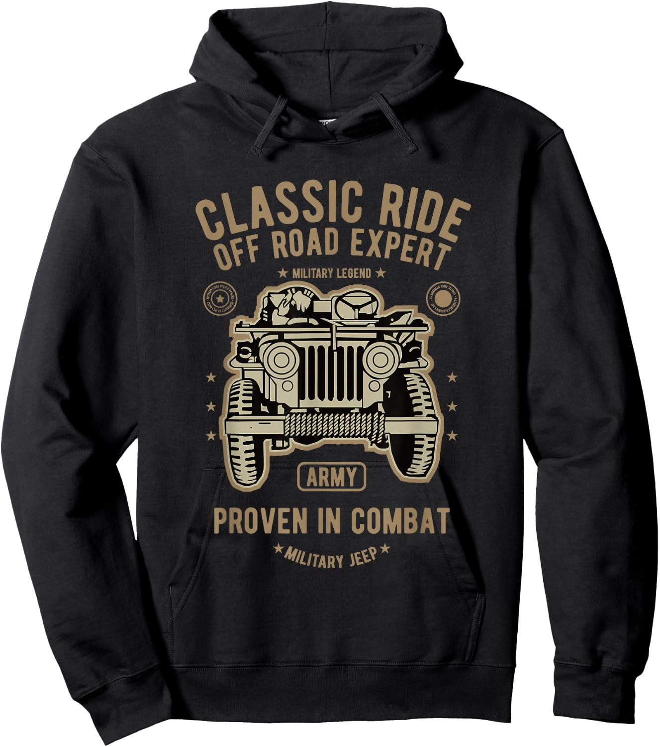 Vintage Classics- Military Army's Off Roads Vehicle Hoodie - Hoodie | Black