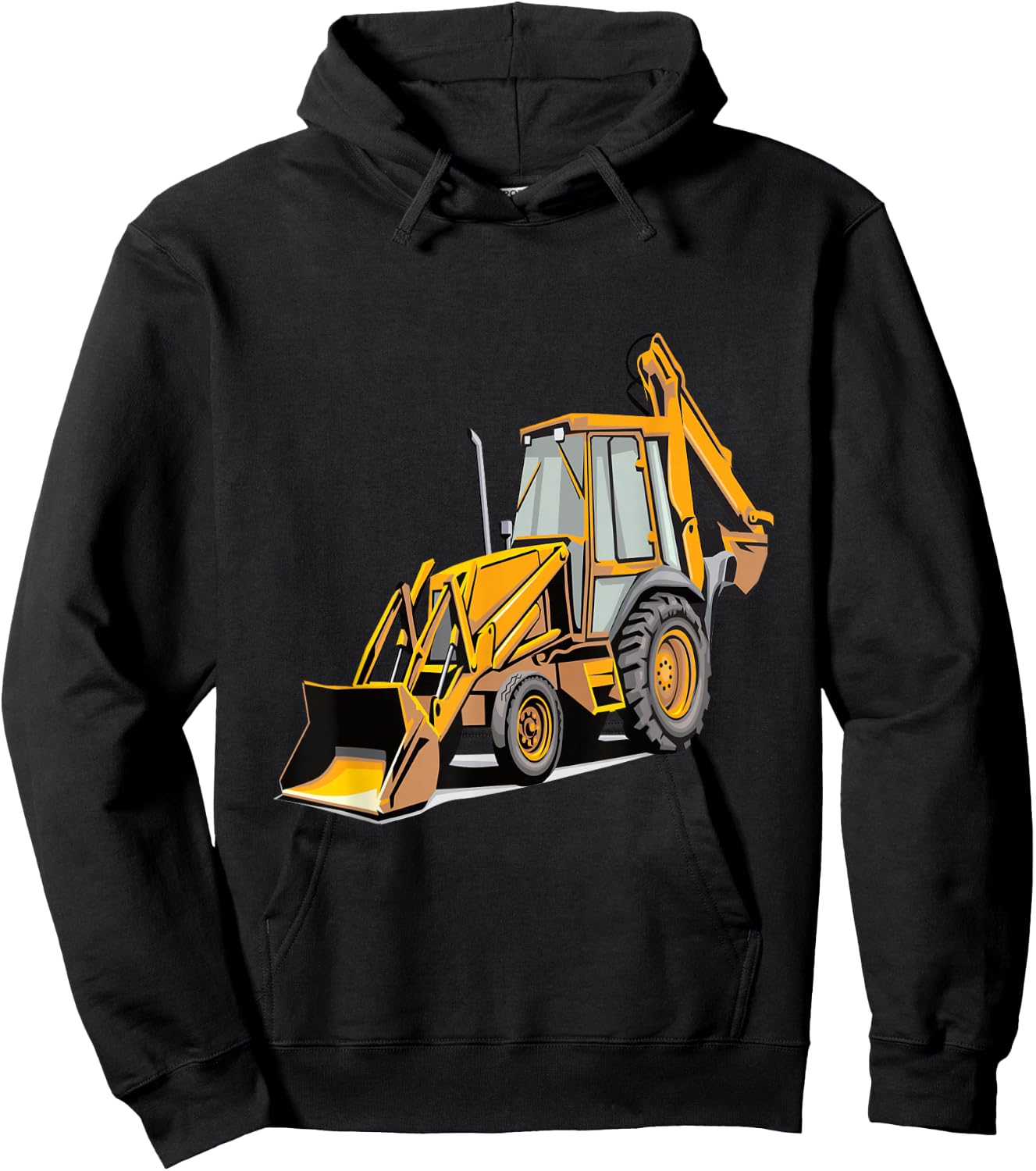 Backhoe Excavator Construction Vehicle Heavy Equipment Hoodie - Hoodie | Black