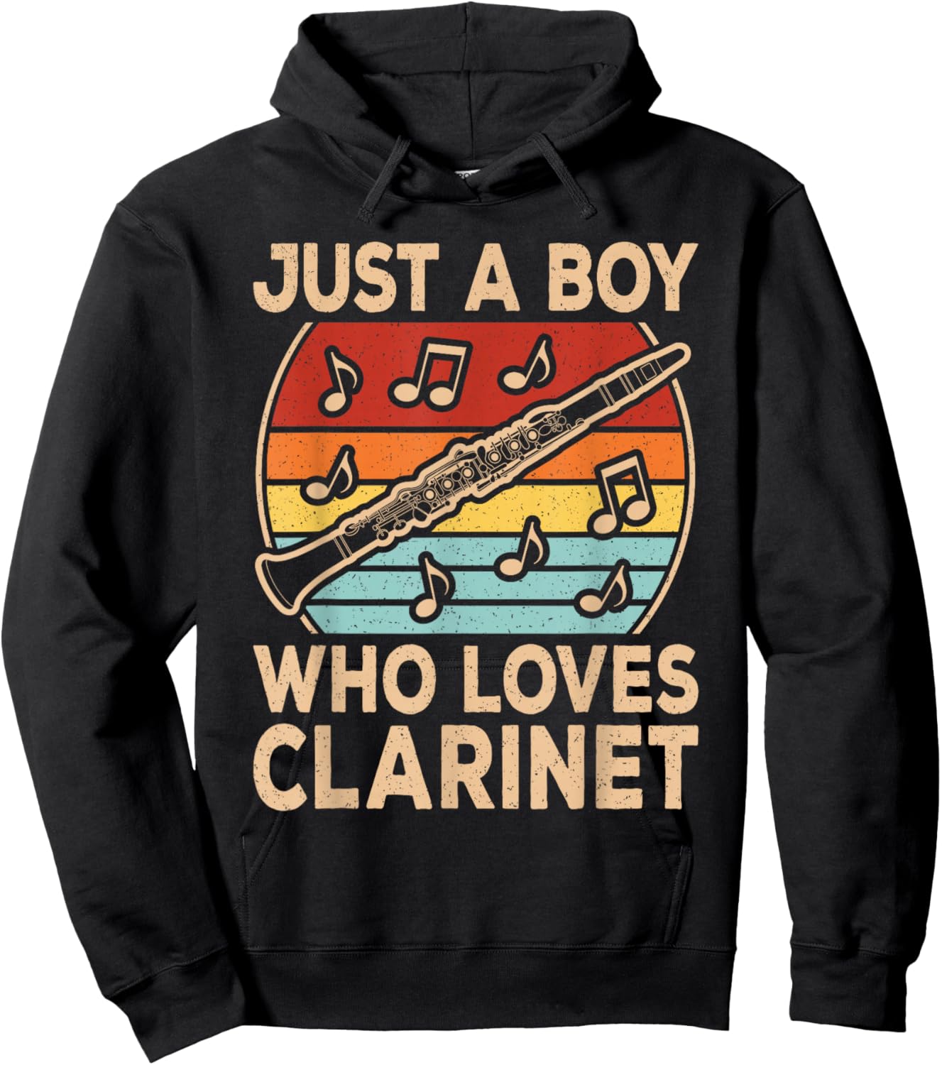 Just A Boy Who Loves Clarinet Funny Clarinetist Boys Kids Hoodie - Hoodie | Black