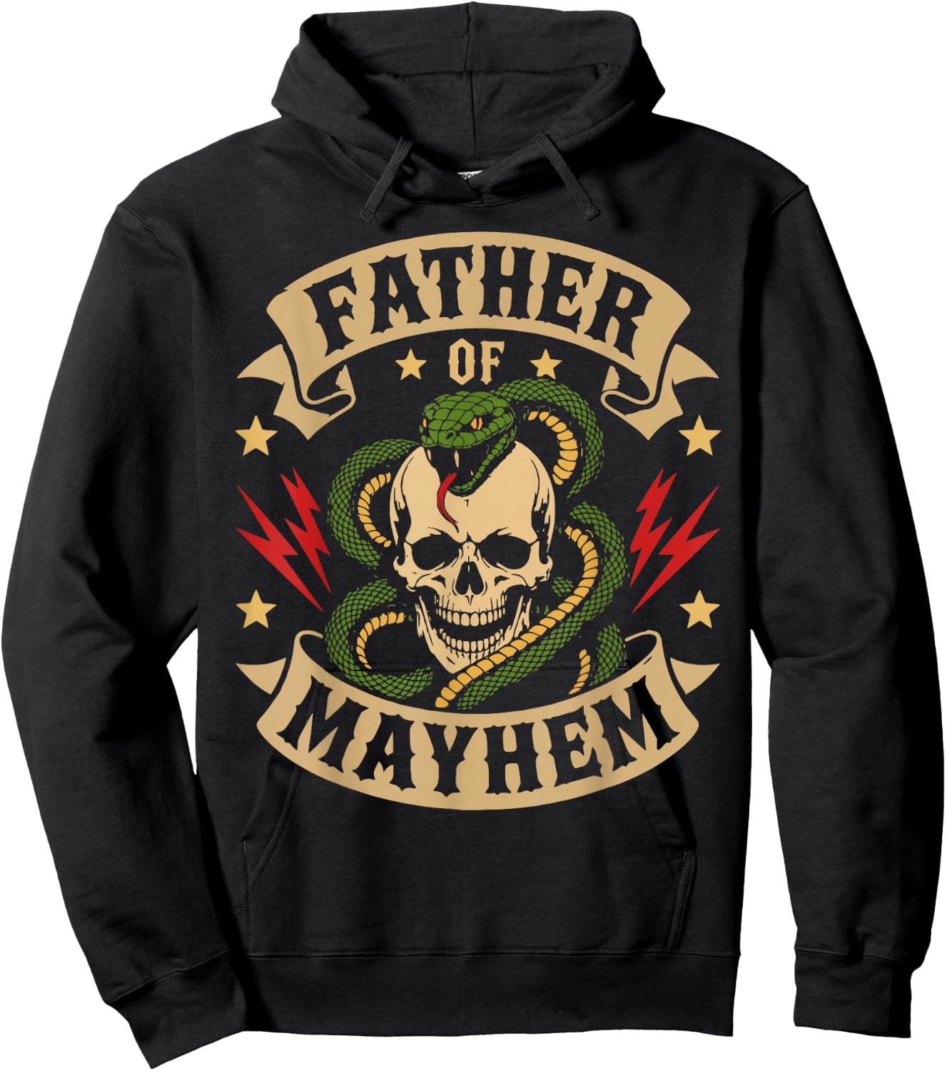 Father of Mayhem Men Dad Funny Father's Day Matching Family Hoodie - Hoodie | Black
