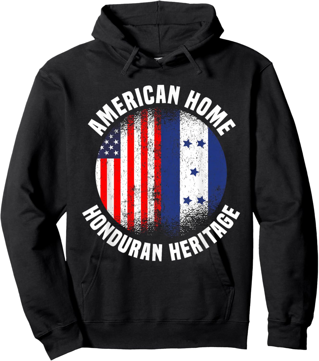 Honduras Outfit & Women US American Honduran Flag Hoodie - Hoodie | Black