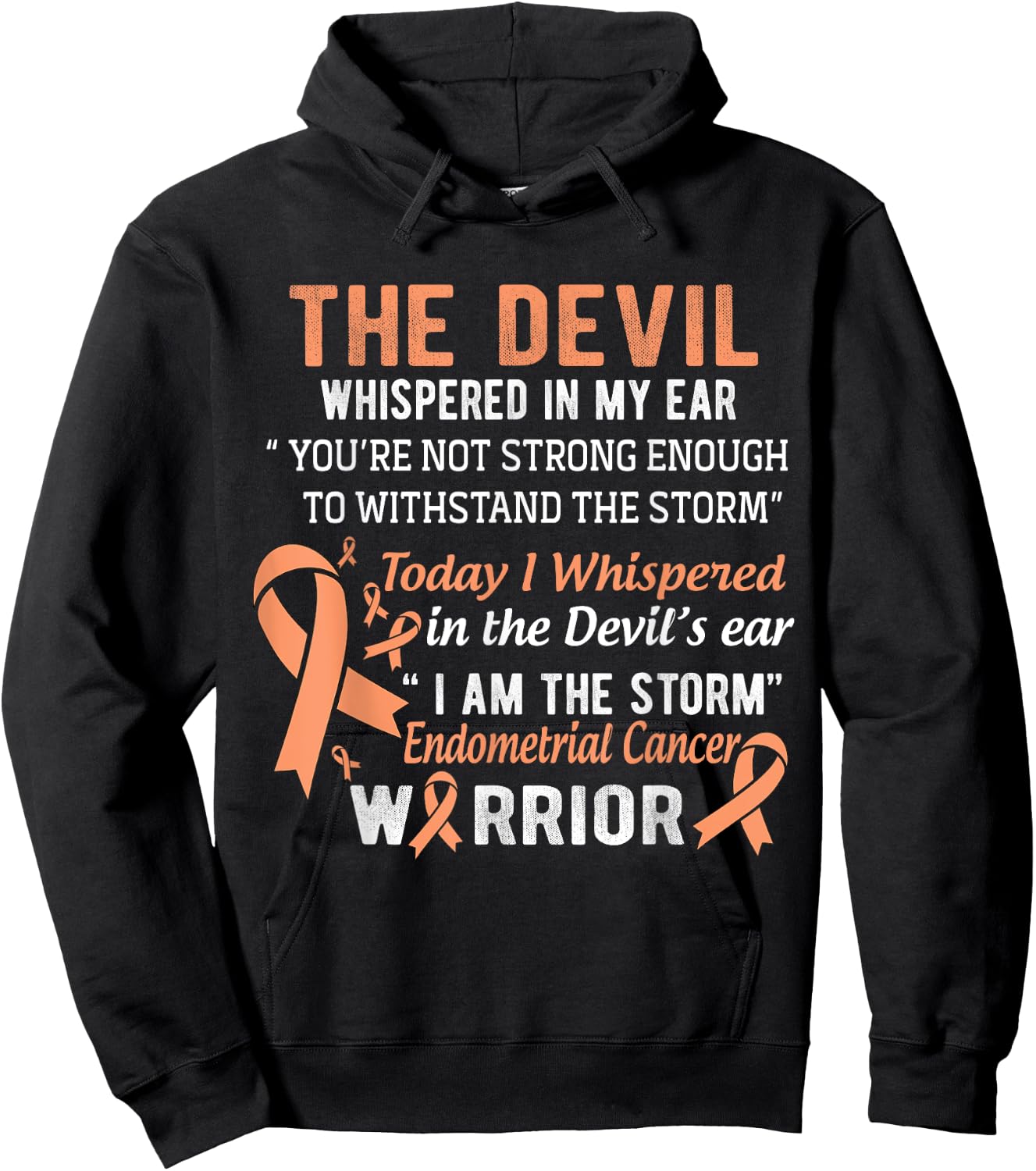 I am the Storm Endometrial Cancer Warrior Hoodie - Hoodie | Black