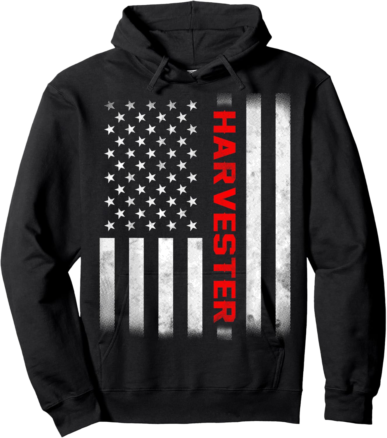 Harvester Shirt US Flag Hoodie - Hoodie | Black