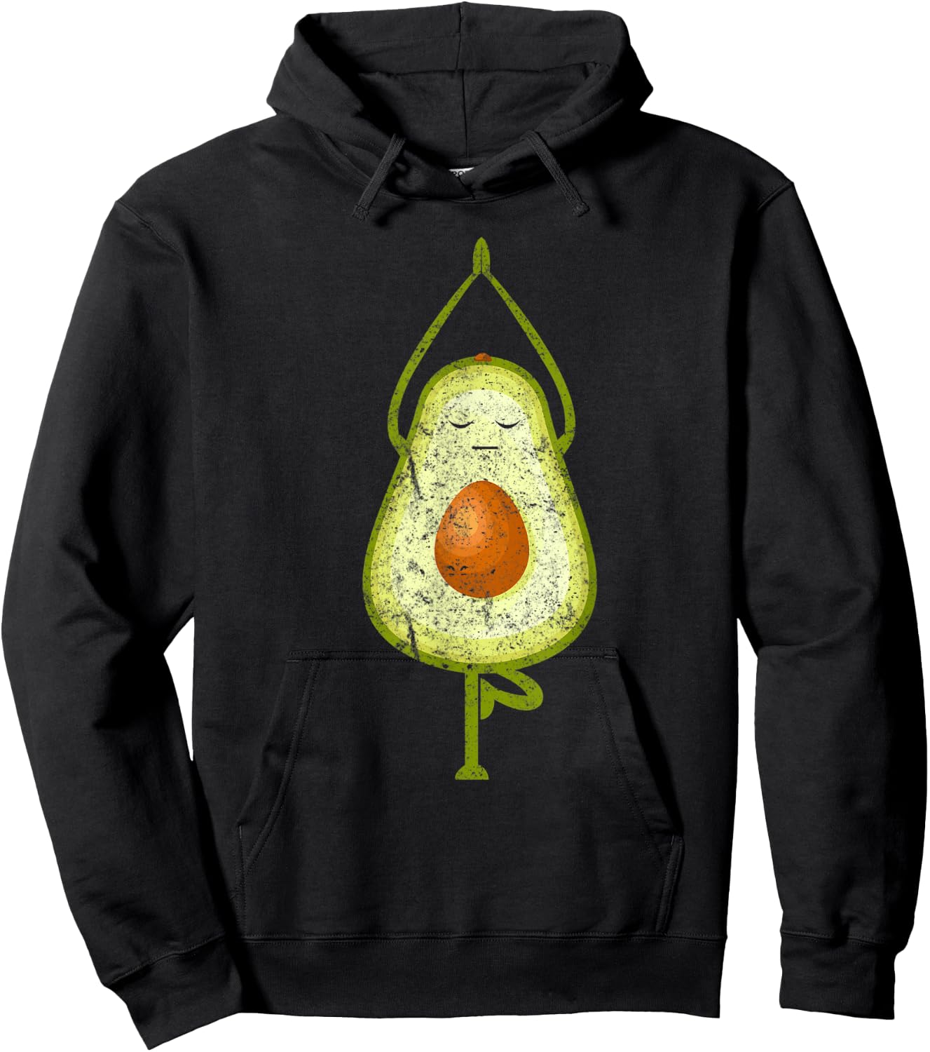 Yoga Avocado Funny Vegan Yoga Master Cute Avocado Lovers Hoodie - Hoodie | Black