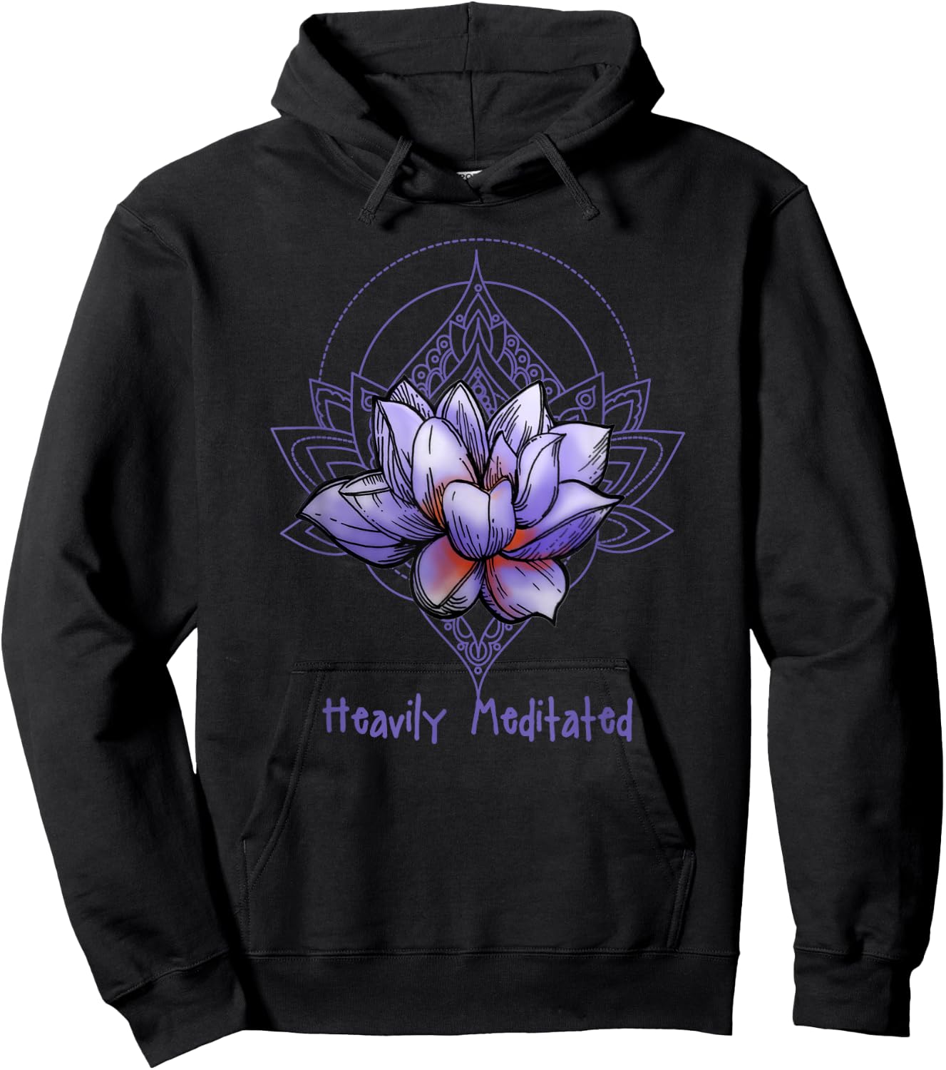 funny Heavily Meditated yoga shirt, mindfulness Hoodie - Hoodie | Black