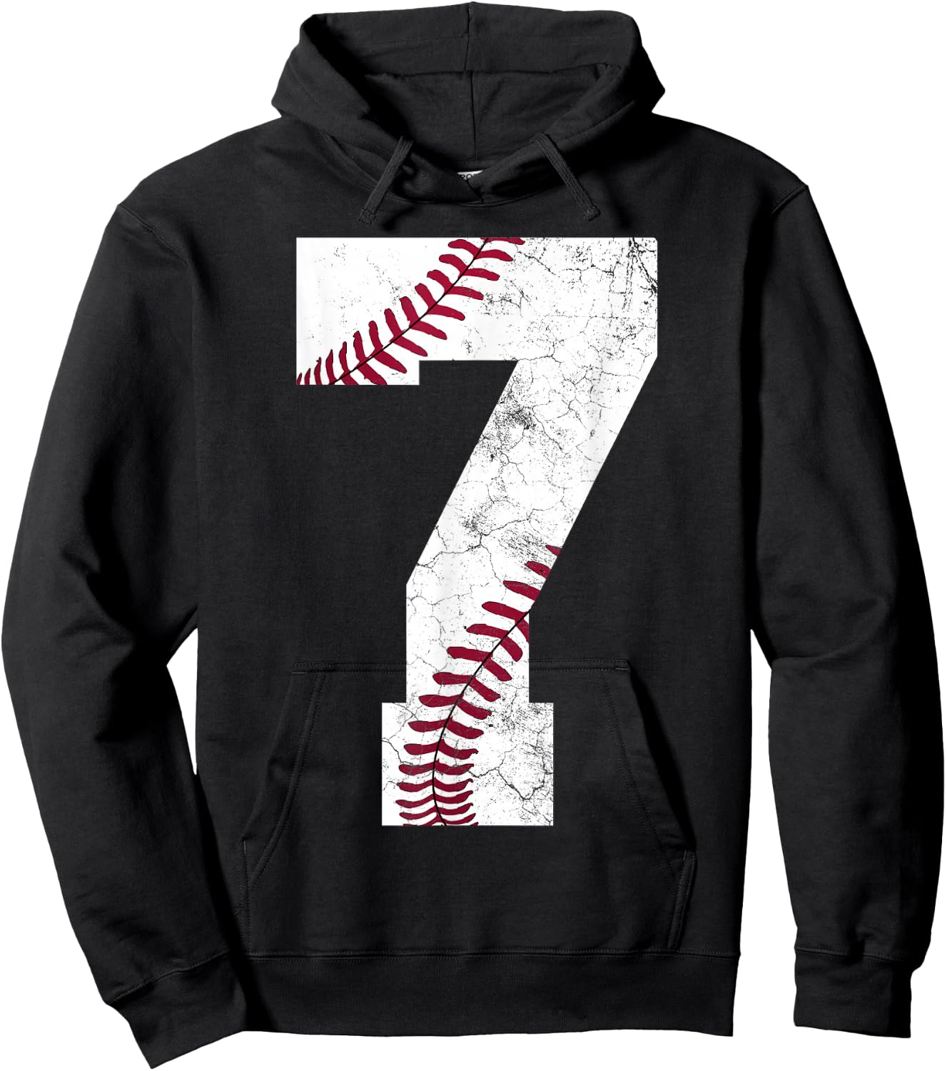 7th Birthday 2019 Baseball Boys Kids Seven 7 Seventh Gift Hoodie - Hoodie | Black