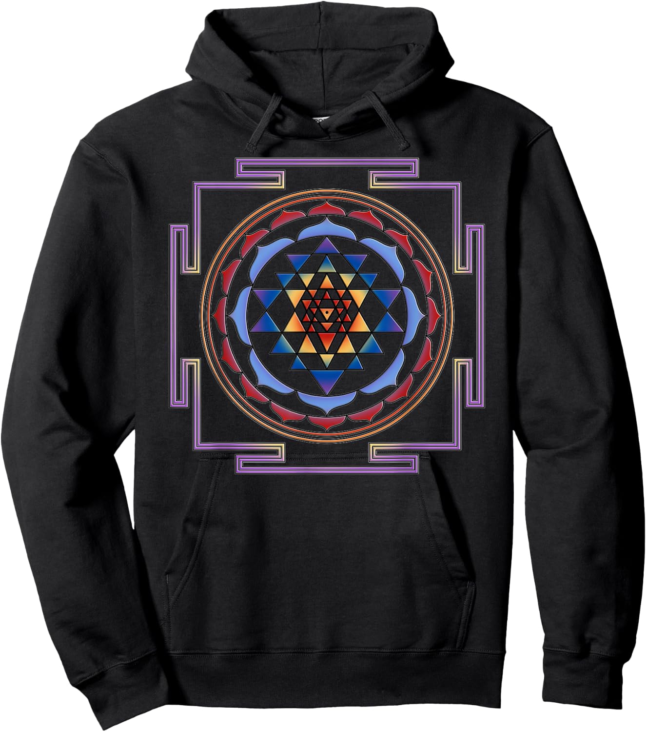 SRI YANTRA - luck and prosperity II - colored I Hoodie - Hoodie | Black