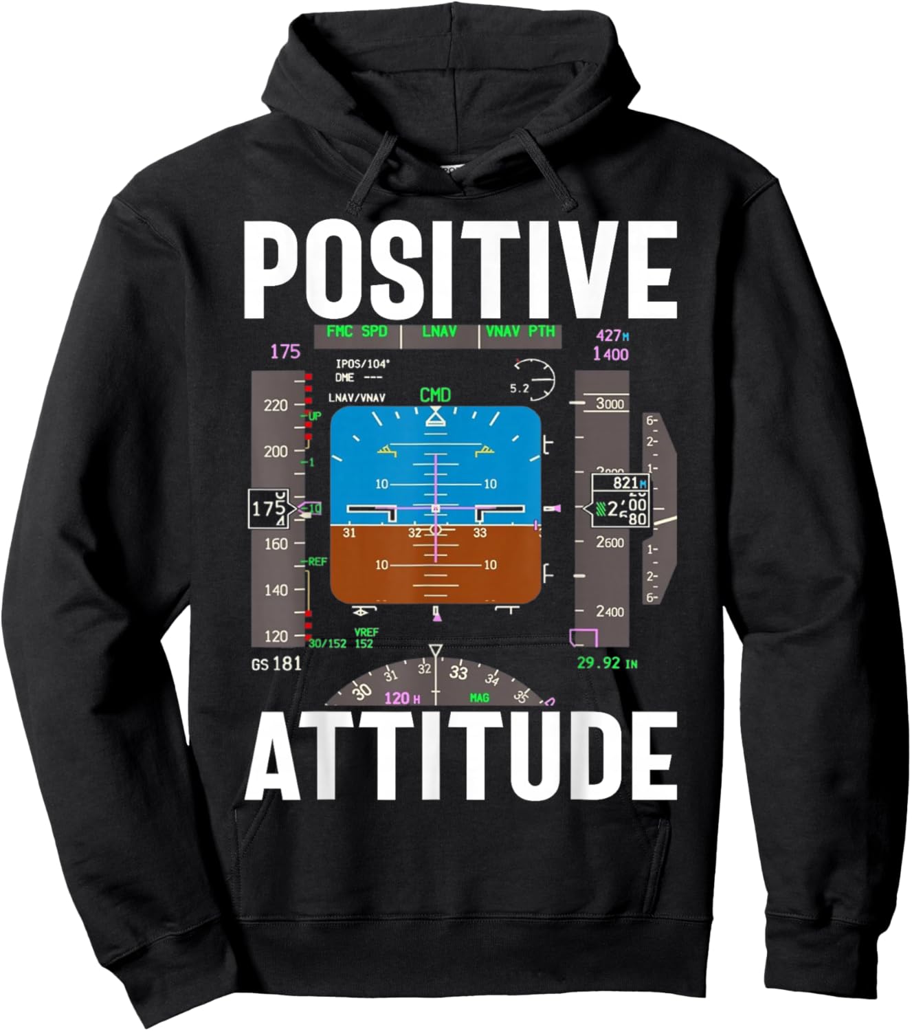 Positive Attitude Funny Flight Instructor Aviation Pilot Hoodie - Hoodie | Black