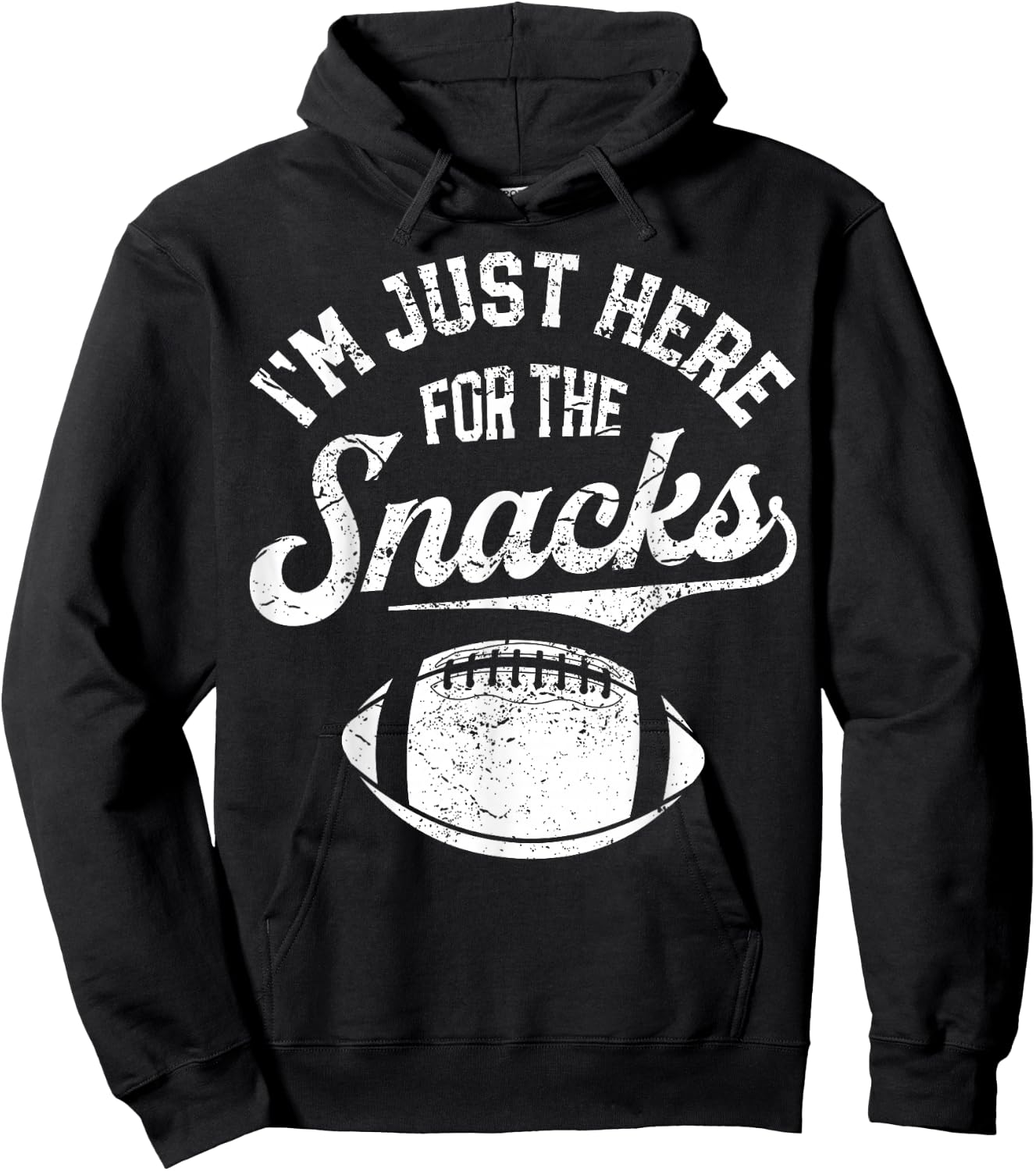 I'm Just Here For The Snacks Funny Fantasy Football League Hoodie - Hoodie | Black