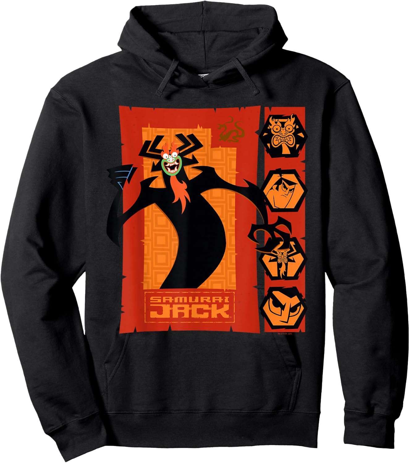Samurai Jack Aku Close-Up Moods Cartoon Hoodie - Hoodie | Black
