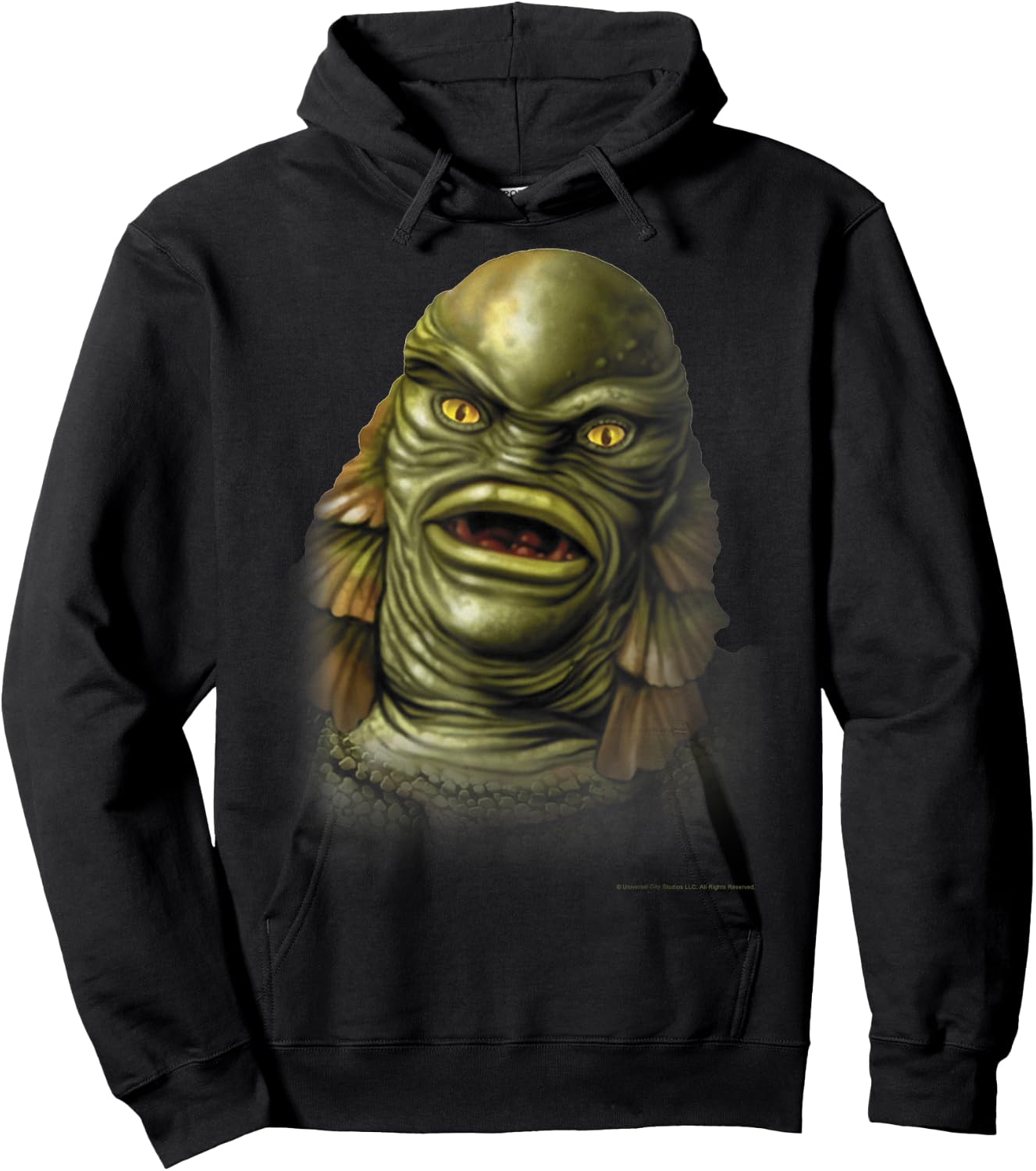 Universal Monsters Creature From The Black Lagoon Big Face Hoodie - Hoodie | Black