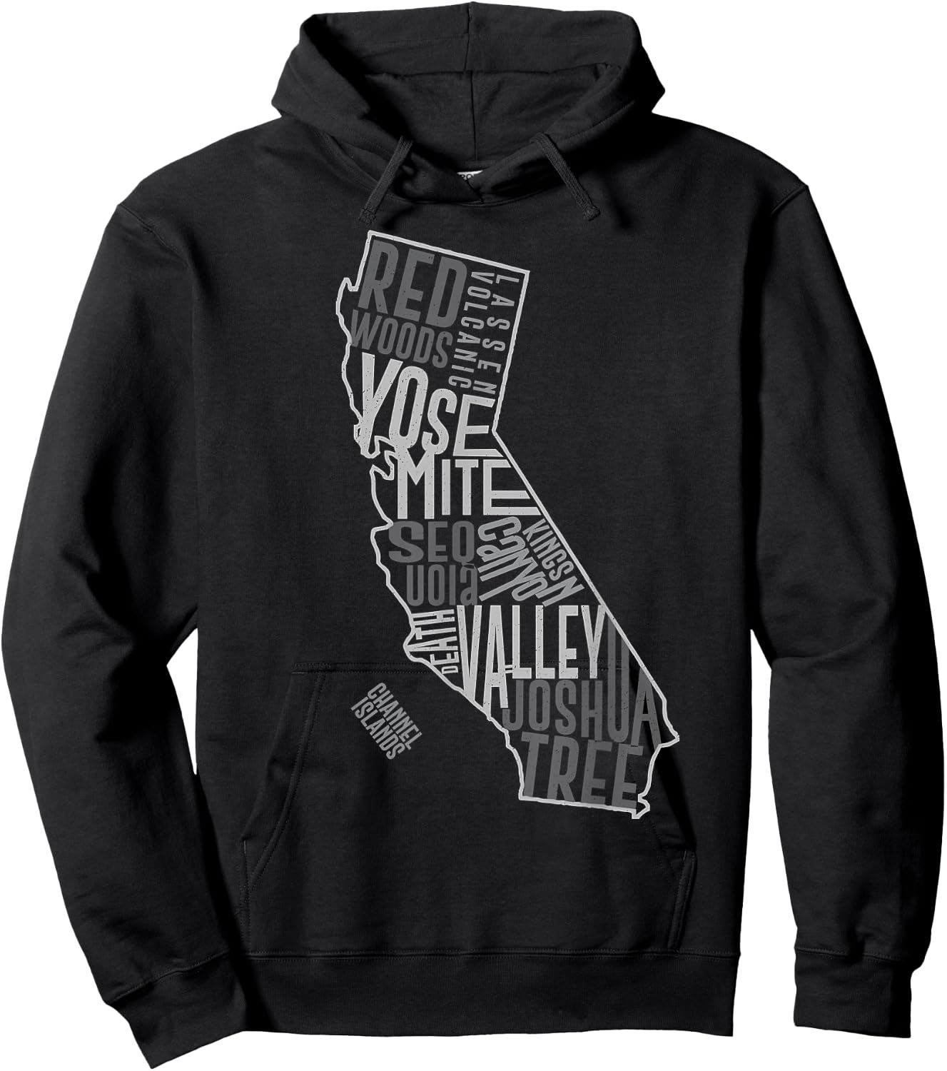 California National Parks Shirt Vintage Cali Parks Map Hoodie - Hoodie | Black