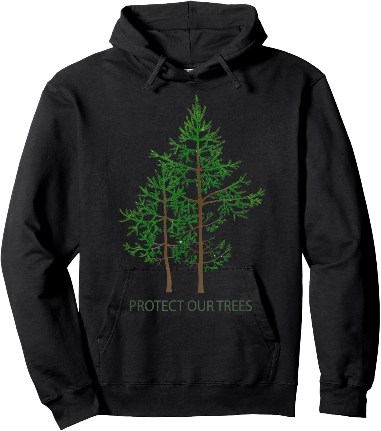 Save Protect Trees Stop Deforestation Tree Hugger Apparel Hoodie - Hoodie | Black