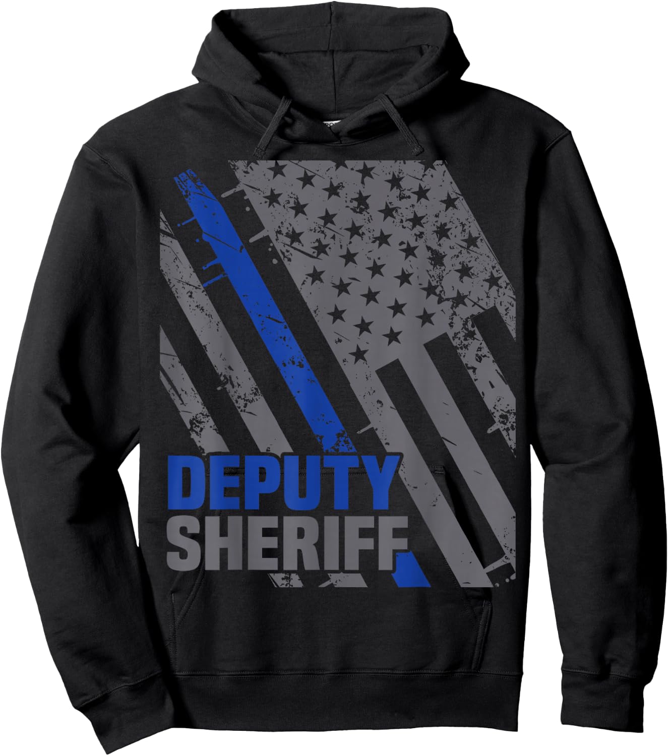 Deputy Sheriff Police Thin Blue Line Cop Hoodie - Hoodie | Black