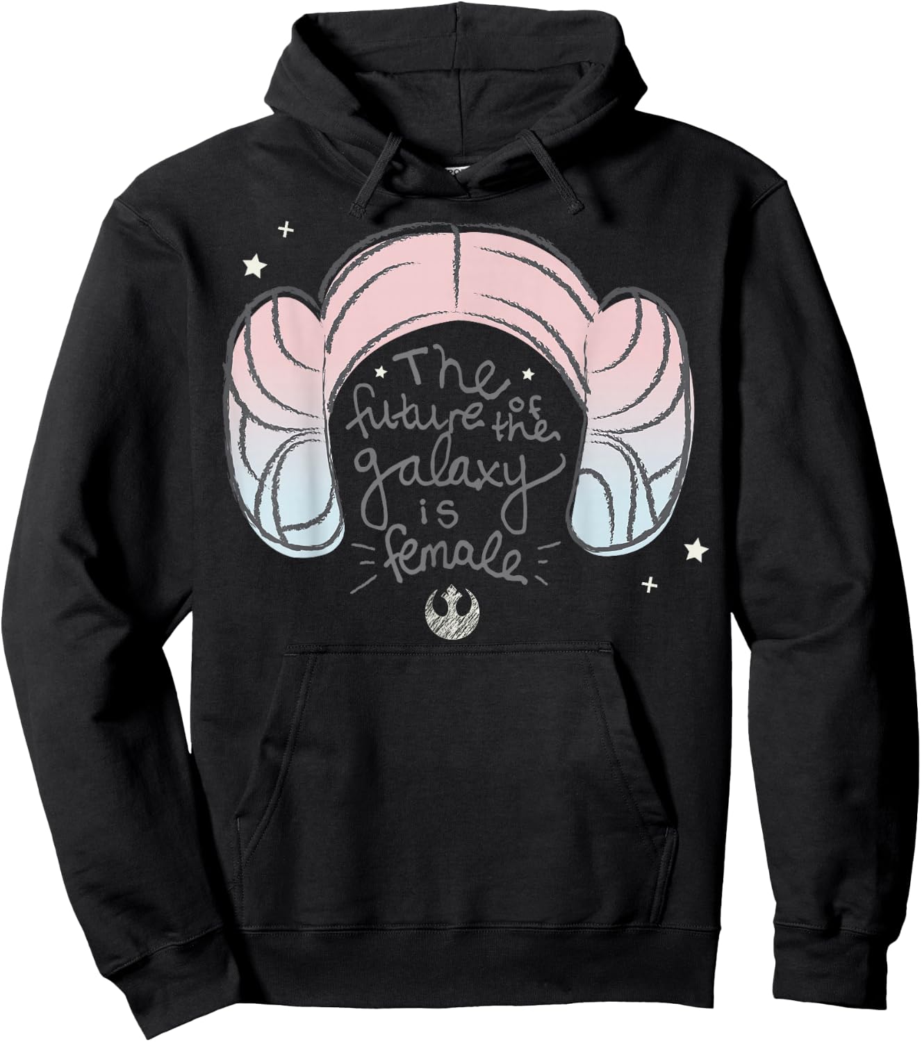 Star Wars Leia Buns The Future Of The Galaxy Is Female Hoodie - Hoodie | Black