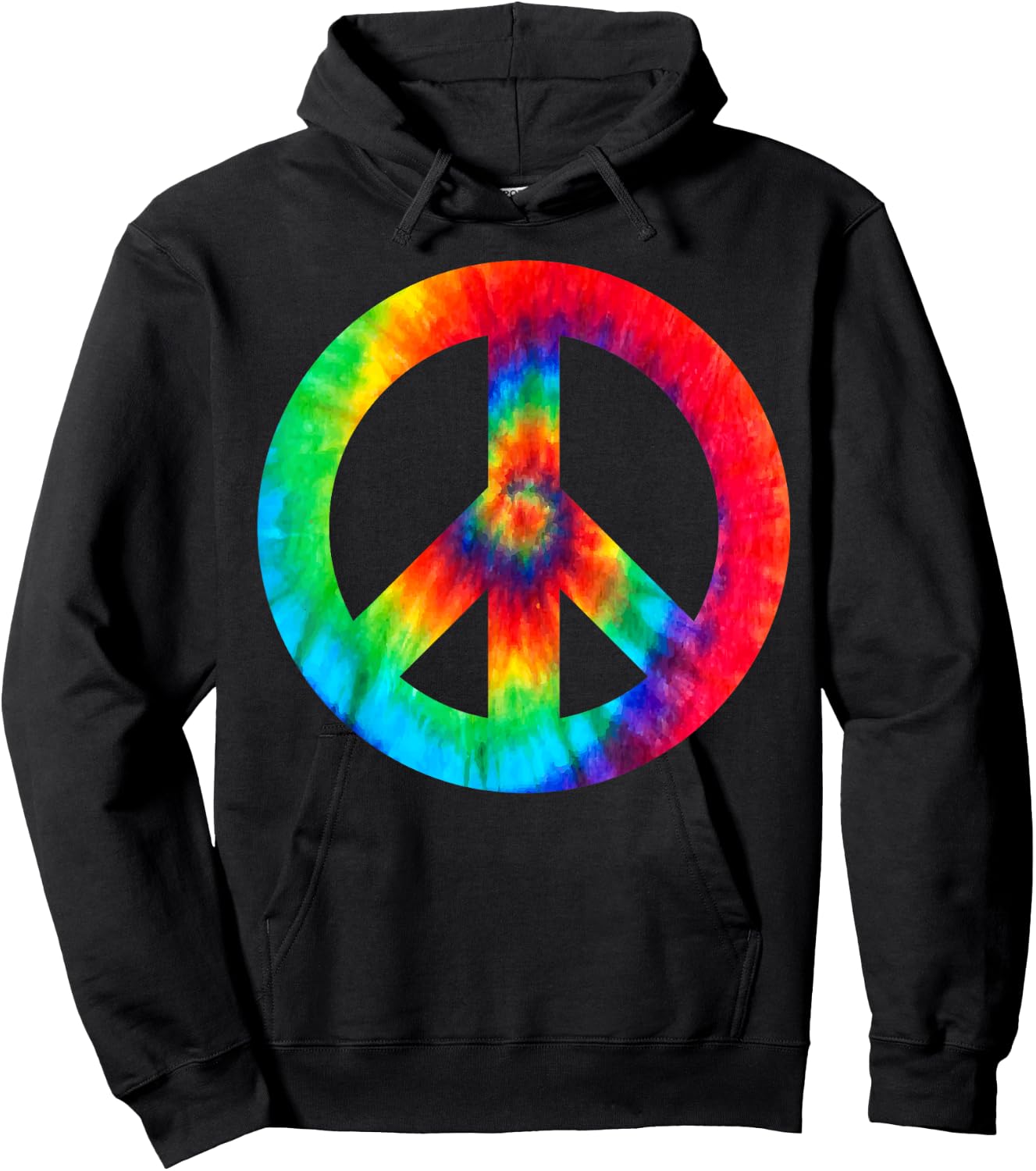 Cool Peace Sign Tie Dye For Boys And Girls Hoodie - Hoodie | Black