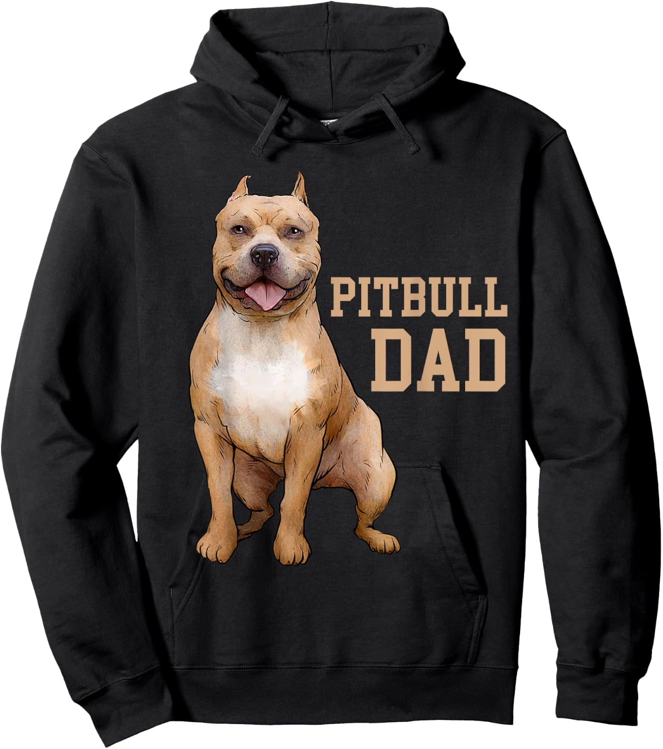 Pitbull Dad Pittie Dog Bully Pit Bull Papa Gift Fathers Day Women Kids Hoodie - Hoodie | Black