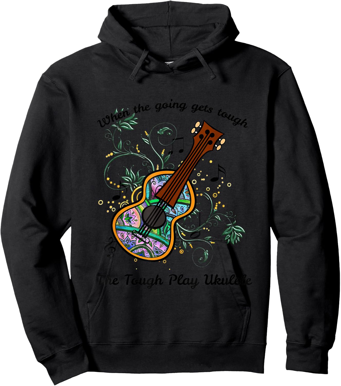 The Tough Play Ukulele Hoodie - Hoodie | Black