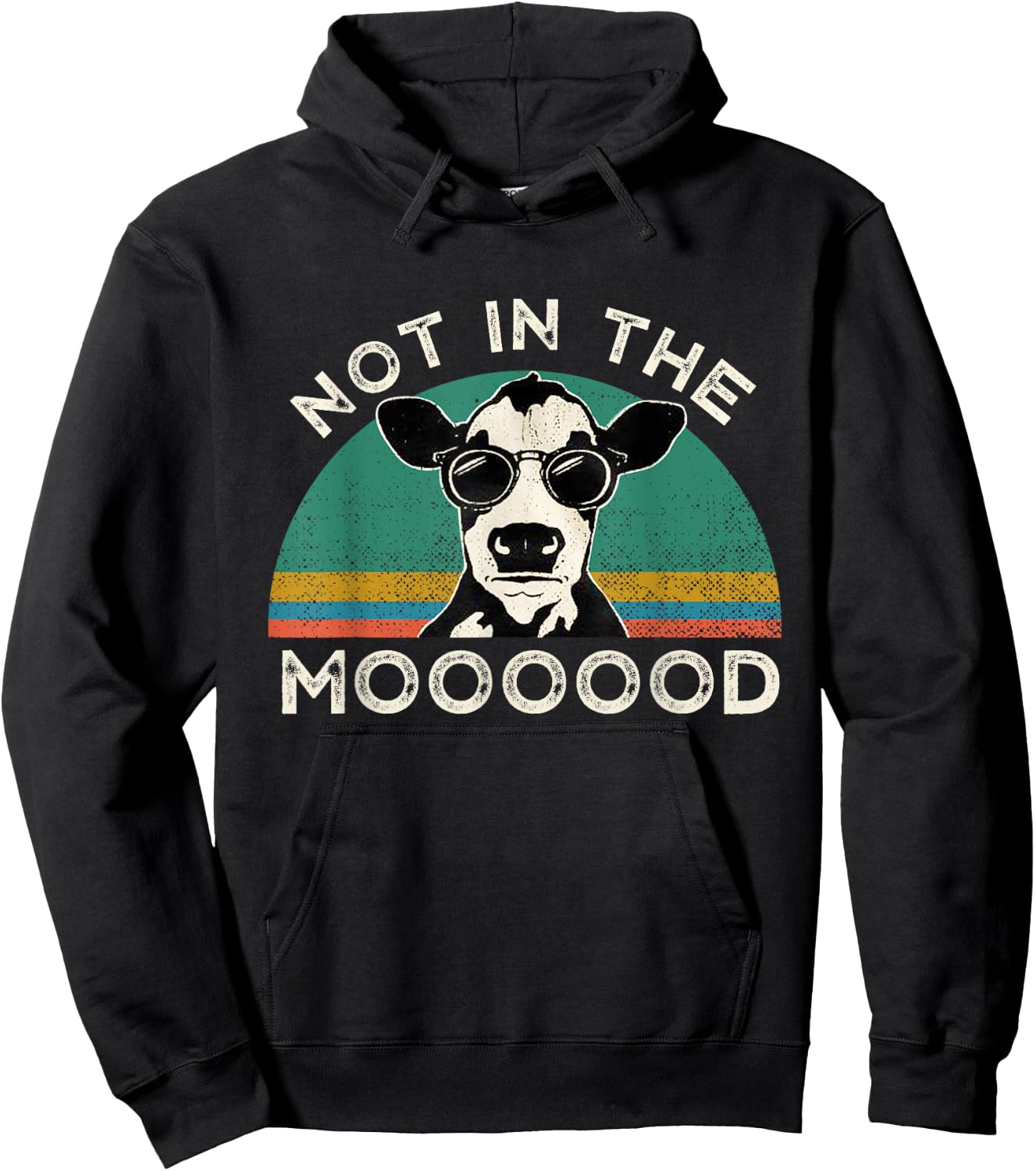 I'm Not In The Mood Funny Cow Gift Men Hoodie - Hoodie | Black