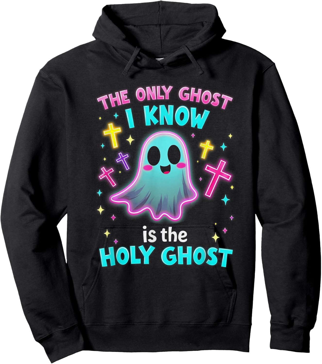 The Only Ghost I Know is the Holy Ghost, Christian Halloween Hoodie - Hoodie | Black