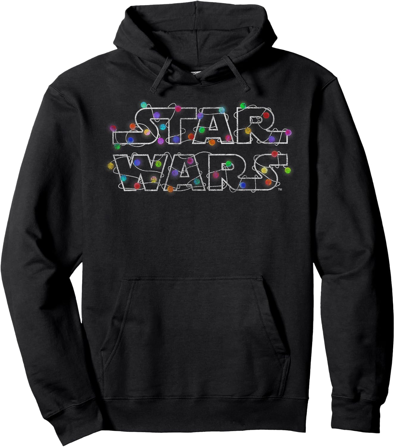 Star Wars Christmas Lights Logo Hoodie - Hoodie | Black