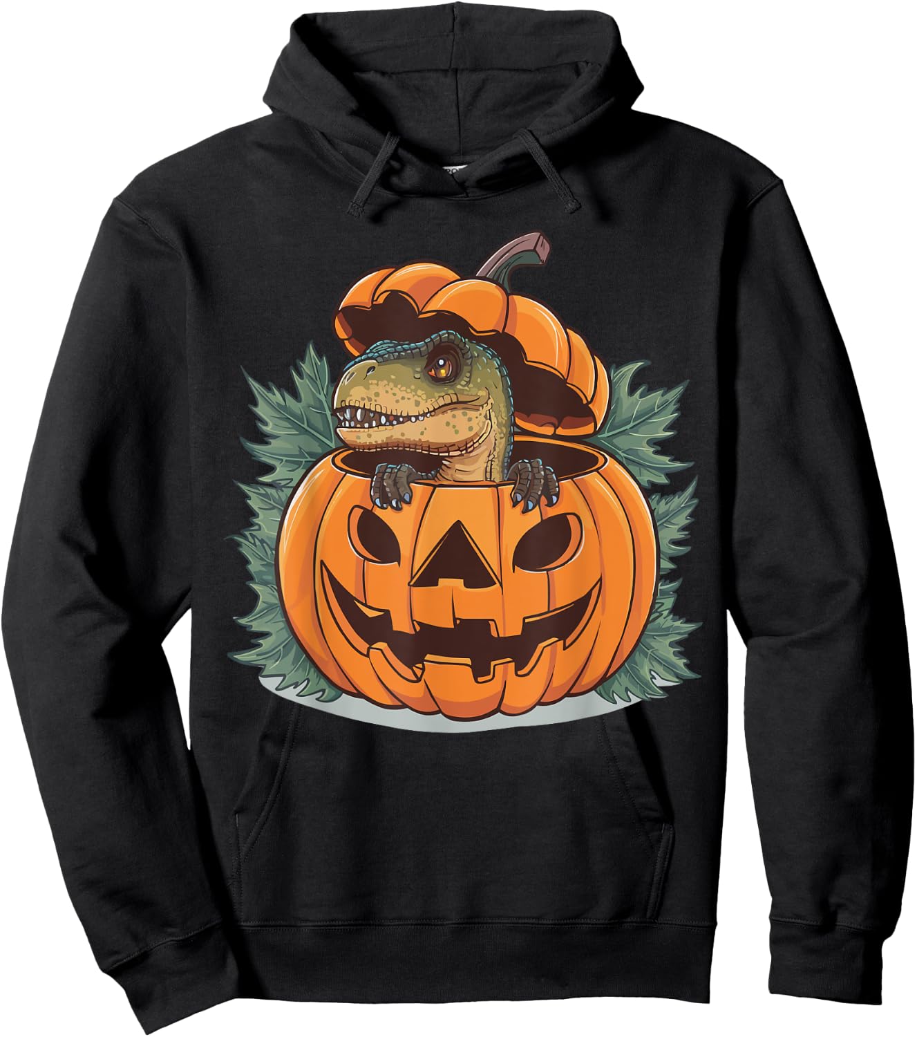 Dinosaur Halloween Spooky Dino Lover Scary Trick Or Treat Hoodie - Hoodie | Black