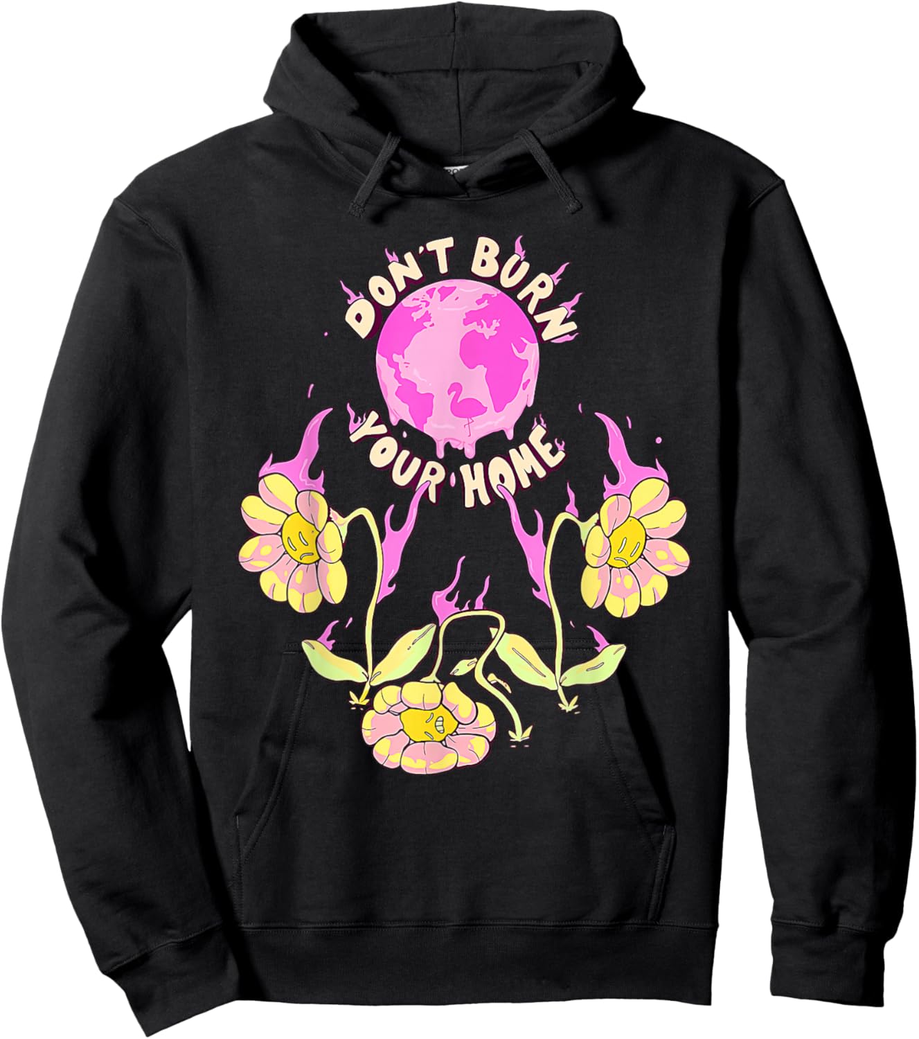 Dont Burn Your Home Flamingo Gaming Design Hoodie - Hoodie | Black