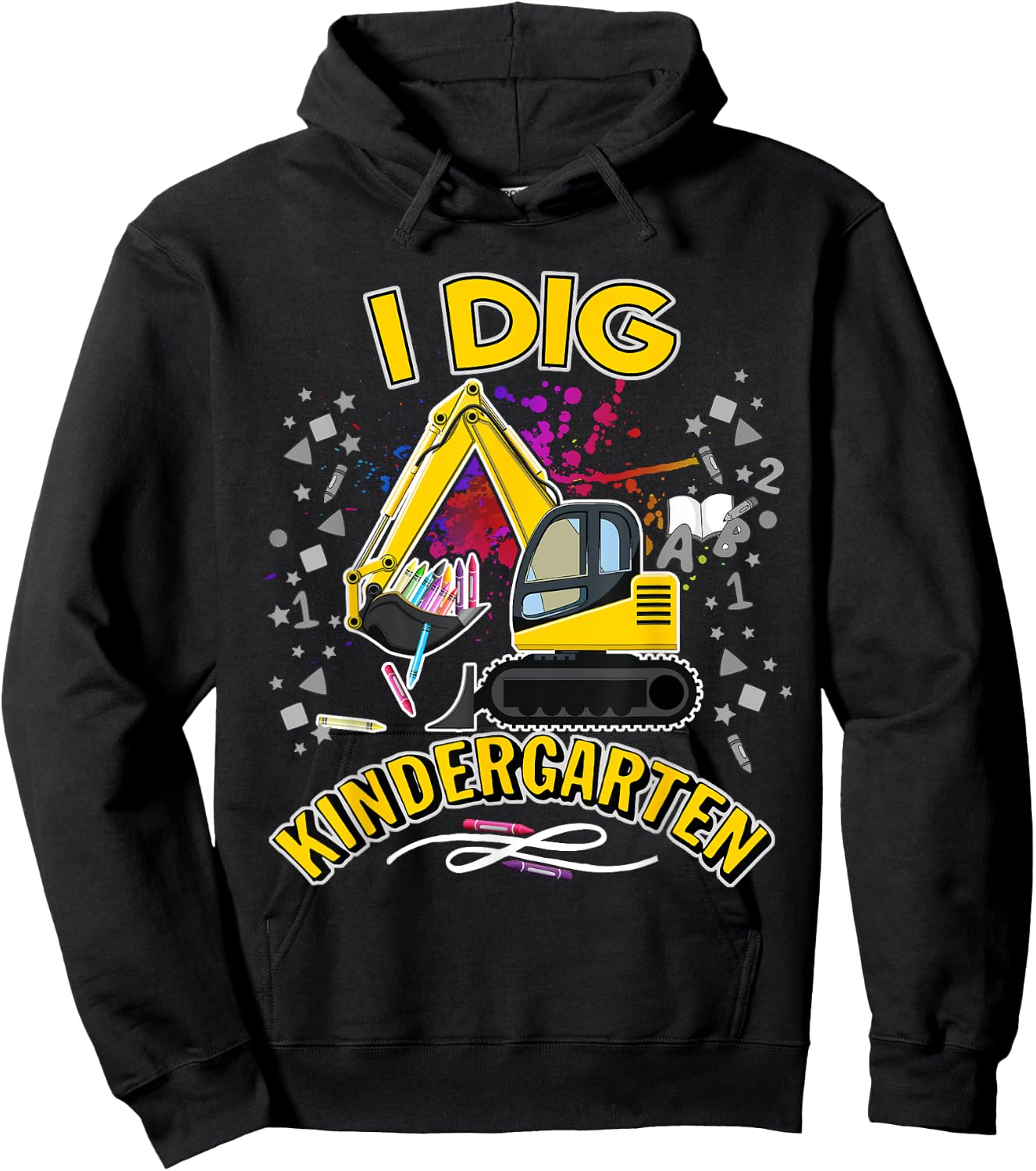 I Dig Kindergarten Students, Kids, Boys & Preschool Teachers Hoodie - Hoodie | Black
