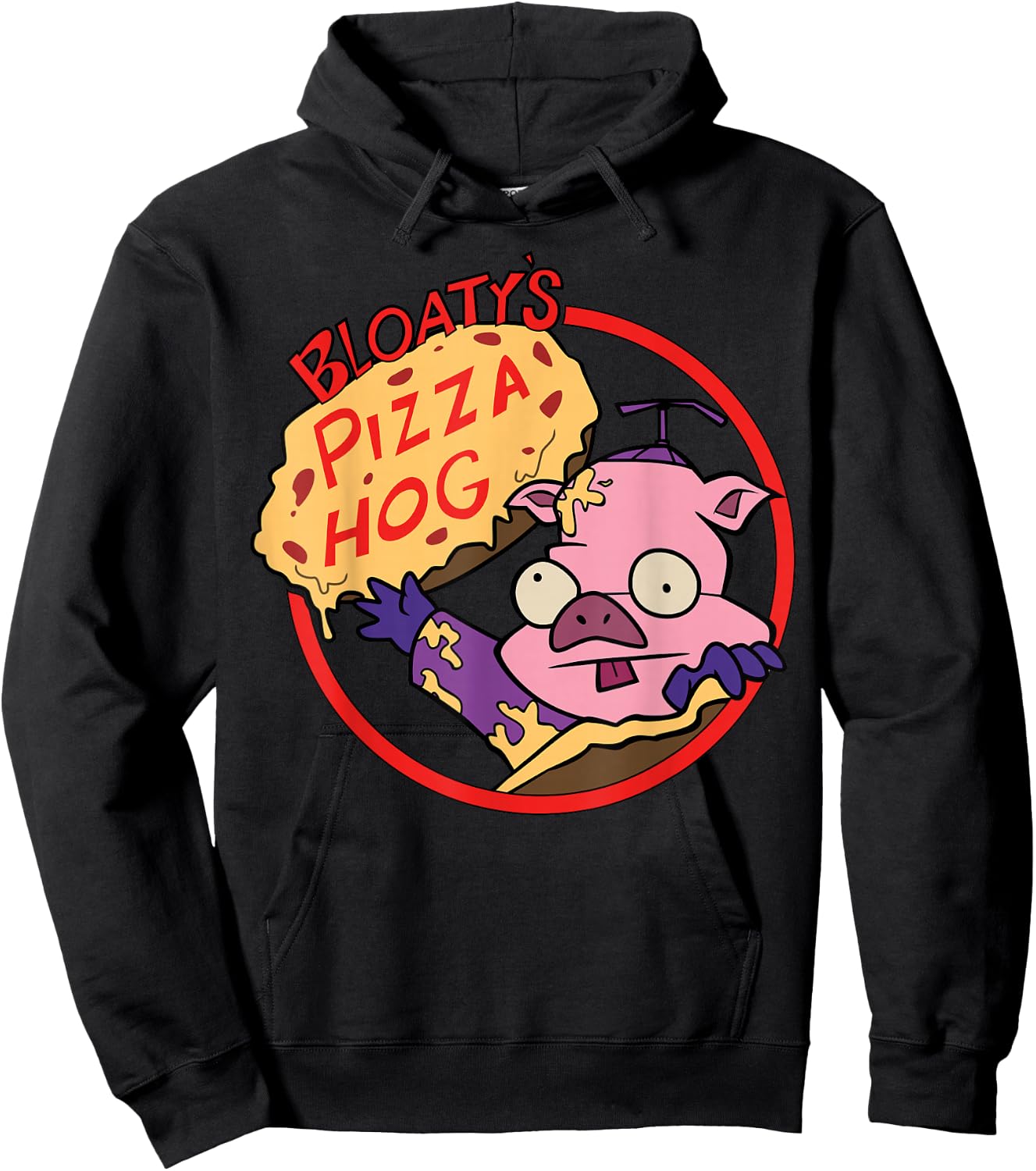 Nickelodeon Bloaty's Pizza Hog Graphic Hoodie - Hoodie | Black