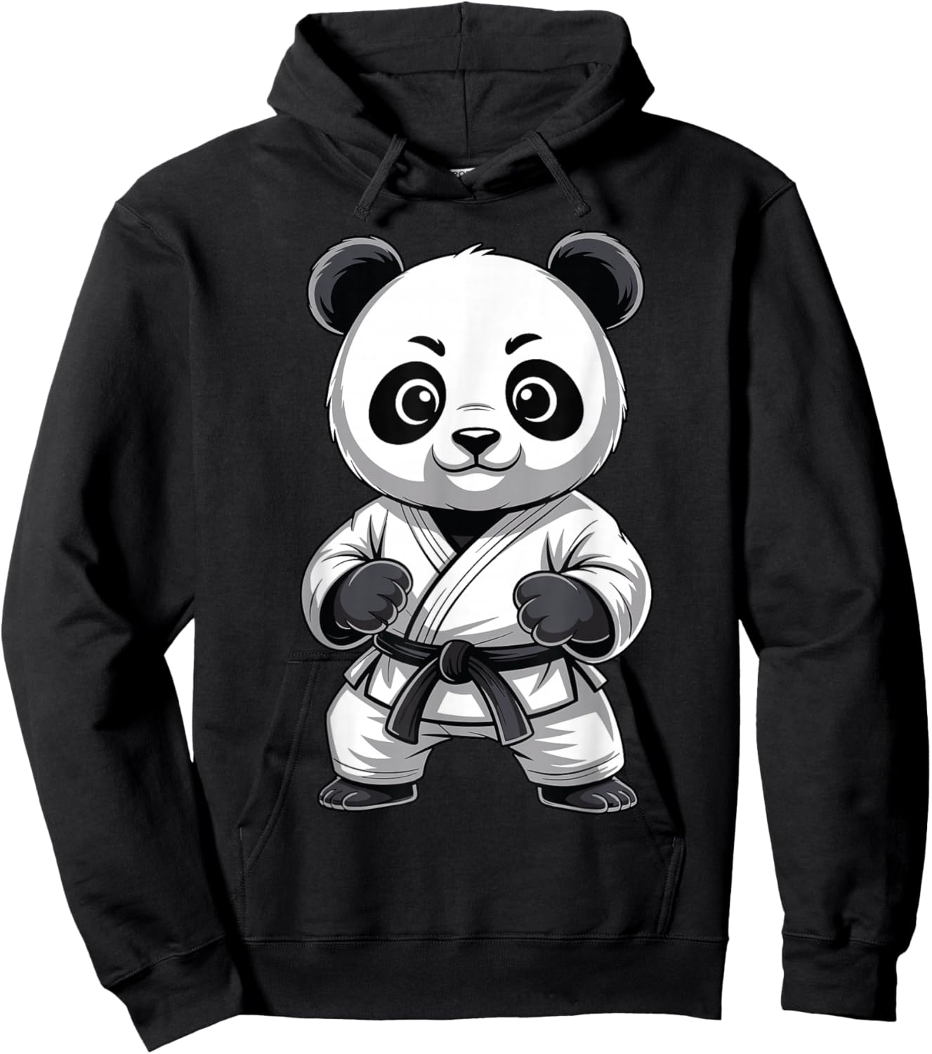 Panda Karate Judo Japan Japanese Funny Panda Graphic Hoodie - Hoodie | Black