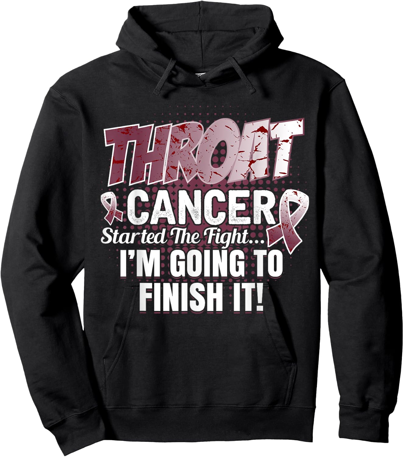 Throat Cancer Awareness I'll finish this fight Hoodie - Hoodie | Black