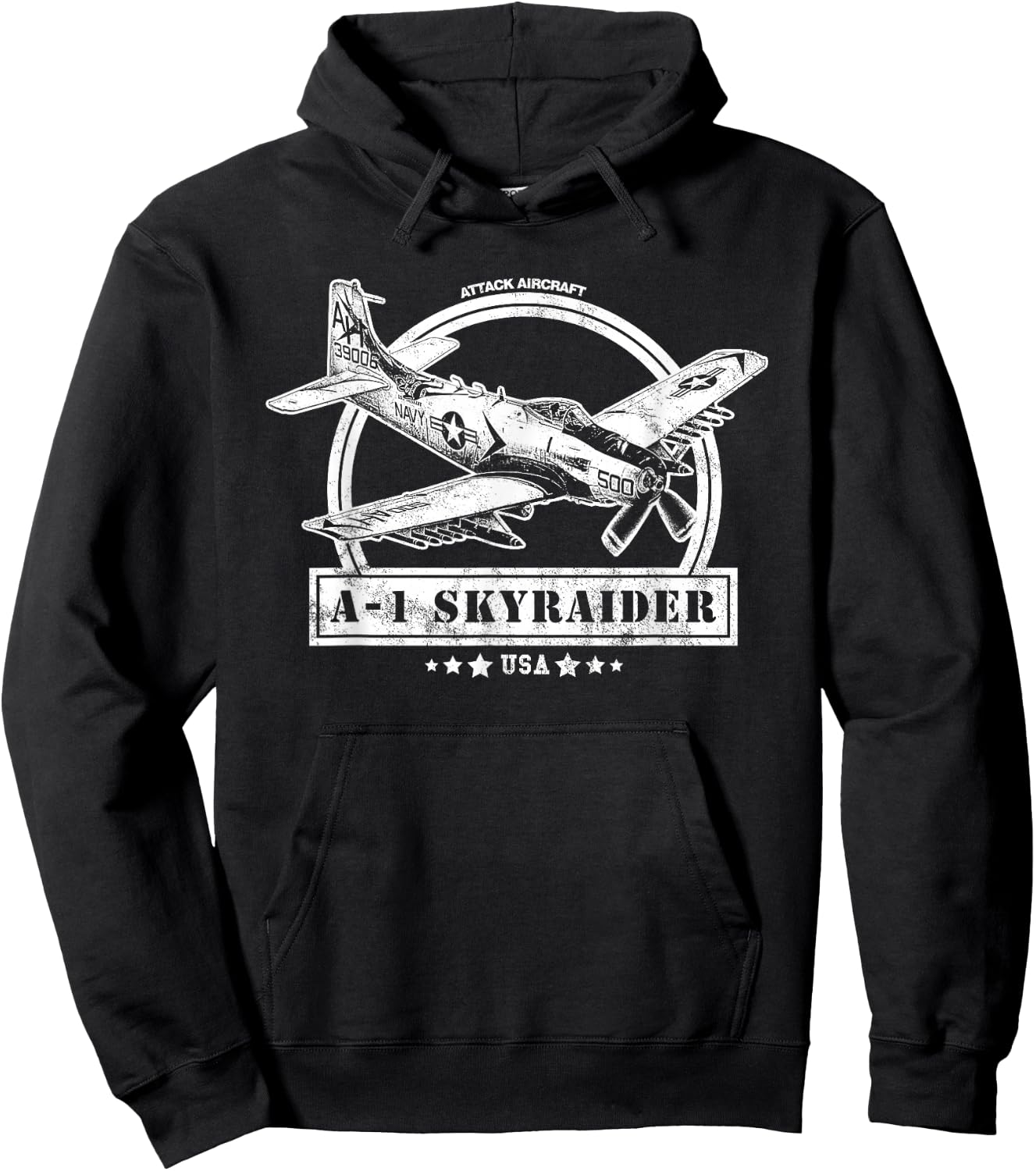 A-1 Skyraider Aircraft Hoodie - Hoodie | Black