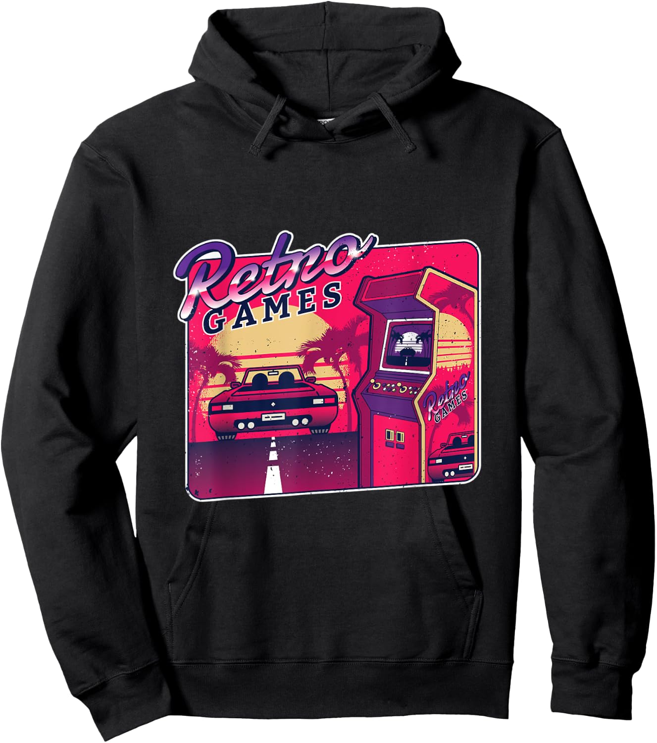 Old School Gamer Gift Vintage 80's Arcade Retro Video Games Hoodie - Hoodie | Black