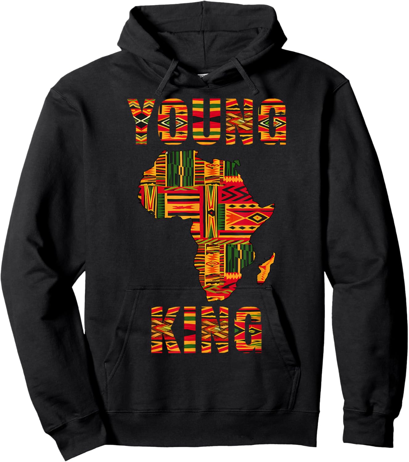 Black History Young King African Map Boys Kids Youth Men Hoodie - Hoodie | Black