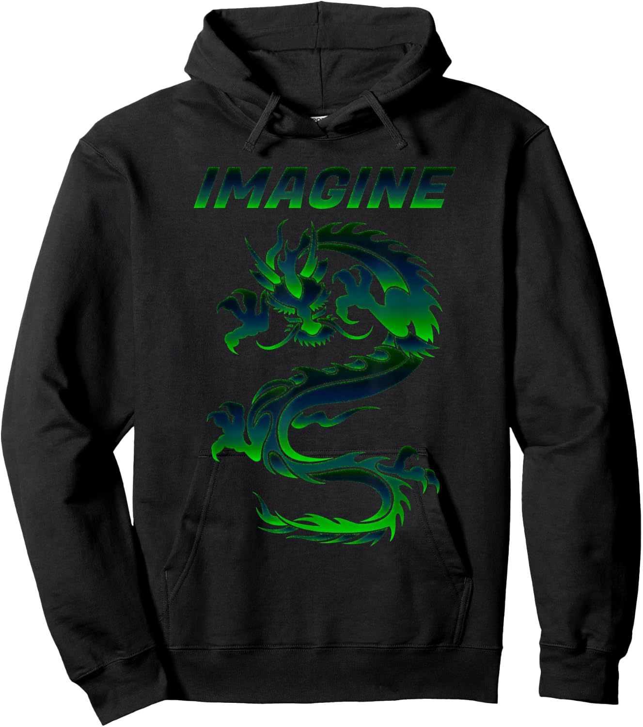 Imagine Fantasy Dragon Tattoo Style Hoodie - Hoodie | Black