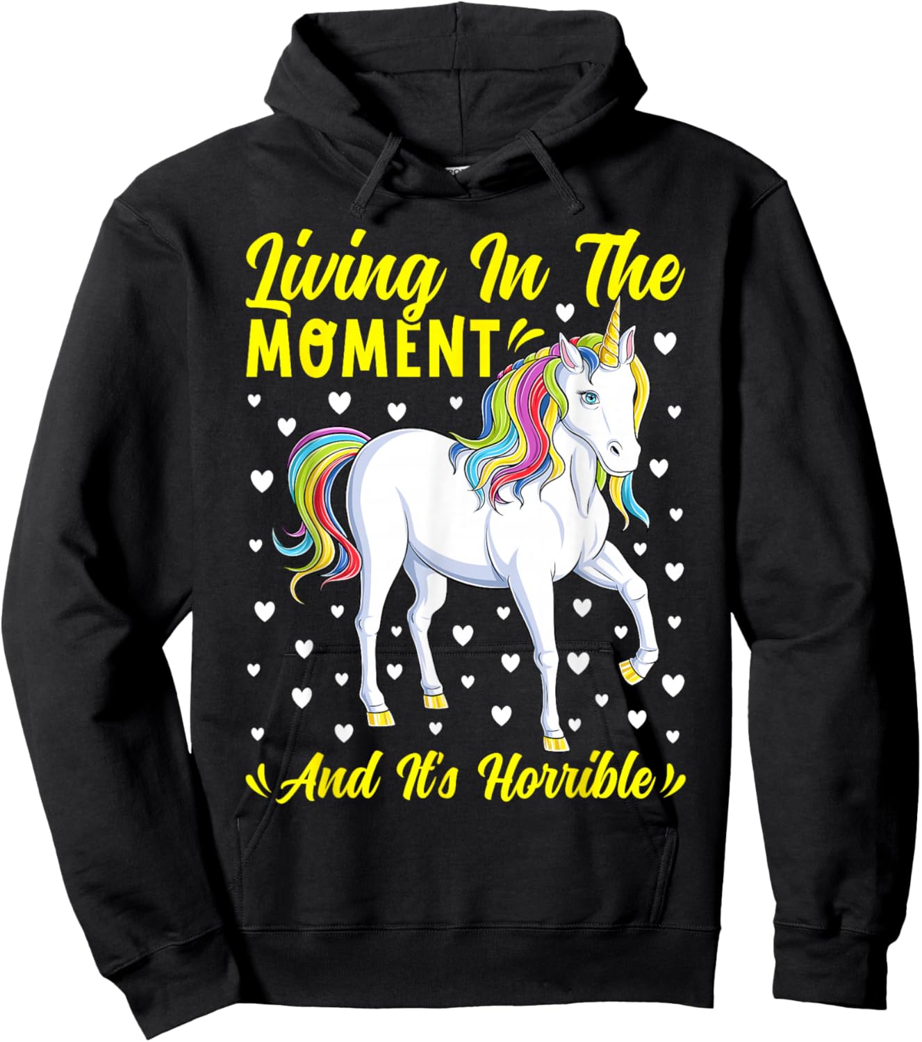 Funny Unicorn Joke Meme Adult Humor Unicorns Lover Hoodie - Hoodie | Black