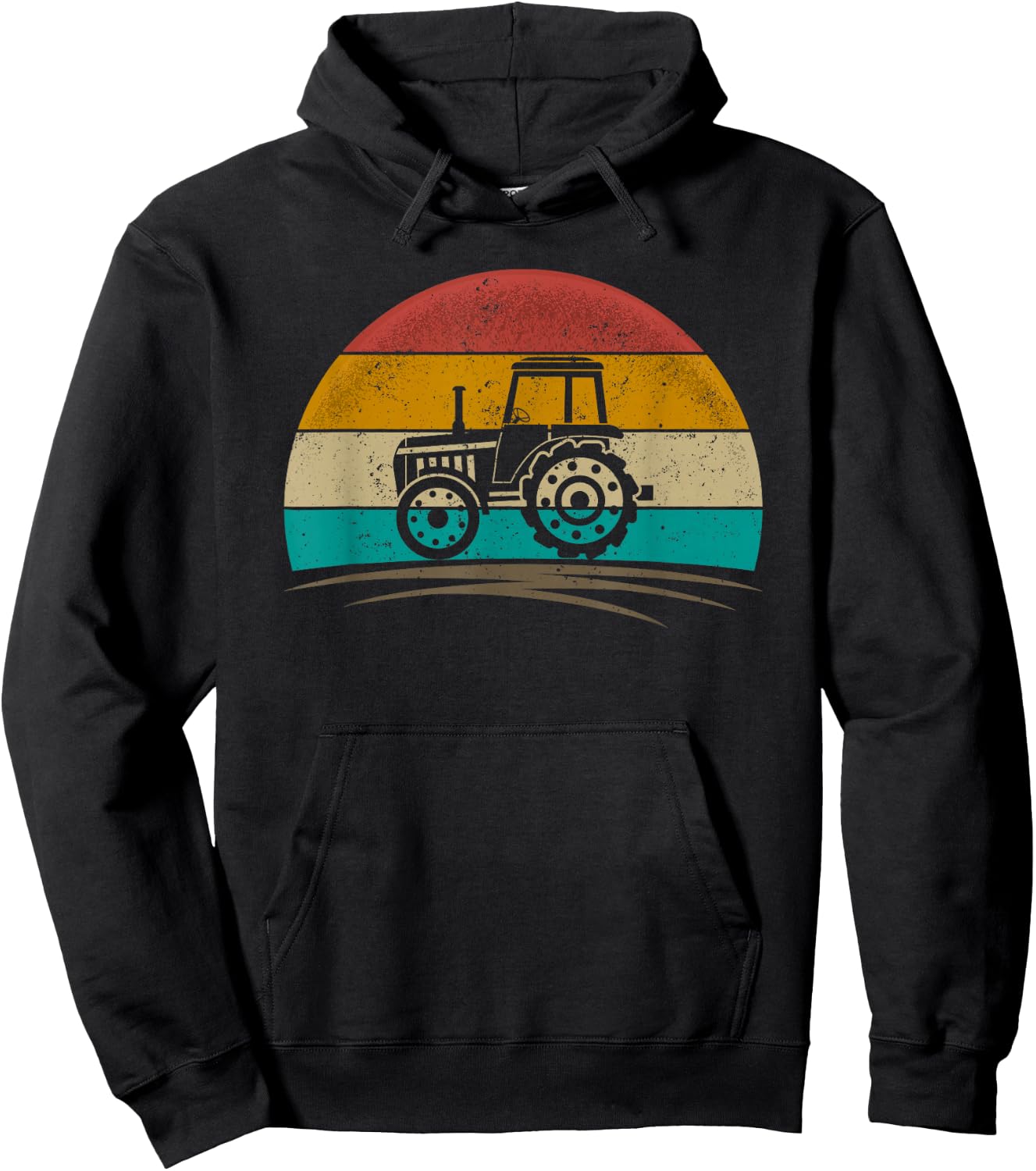 Farm Tractor Shirt Retro Tractor Agriculture Farmers Rancher Hoodie - Hoodie | Black
