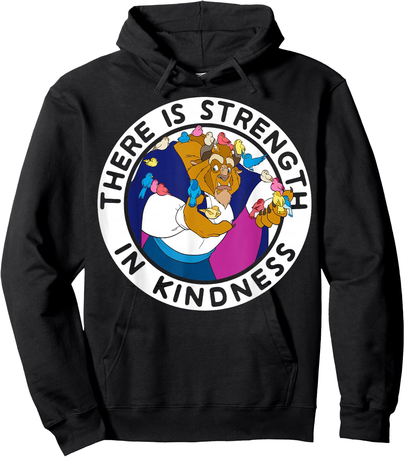 Disney Beauty And The Beast Strength In Kindness Hoodie - Hoodie | Black