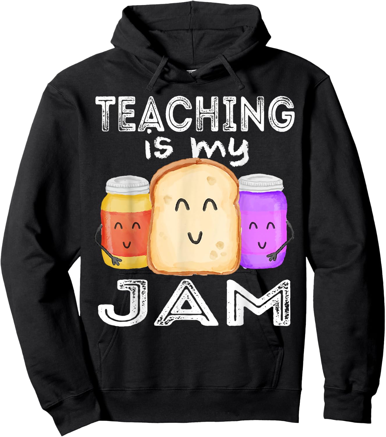 TEACHING IS MY JAM, I Love Teaching Shirt for Teachers Gift Women Girls Kids Hoodie - Hoodie | Black