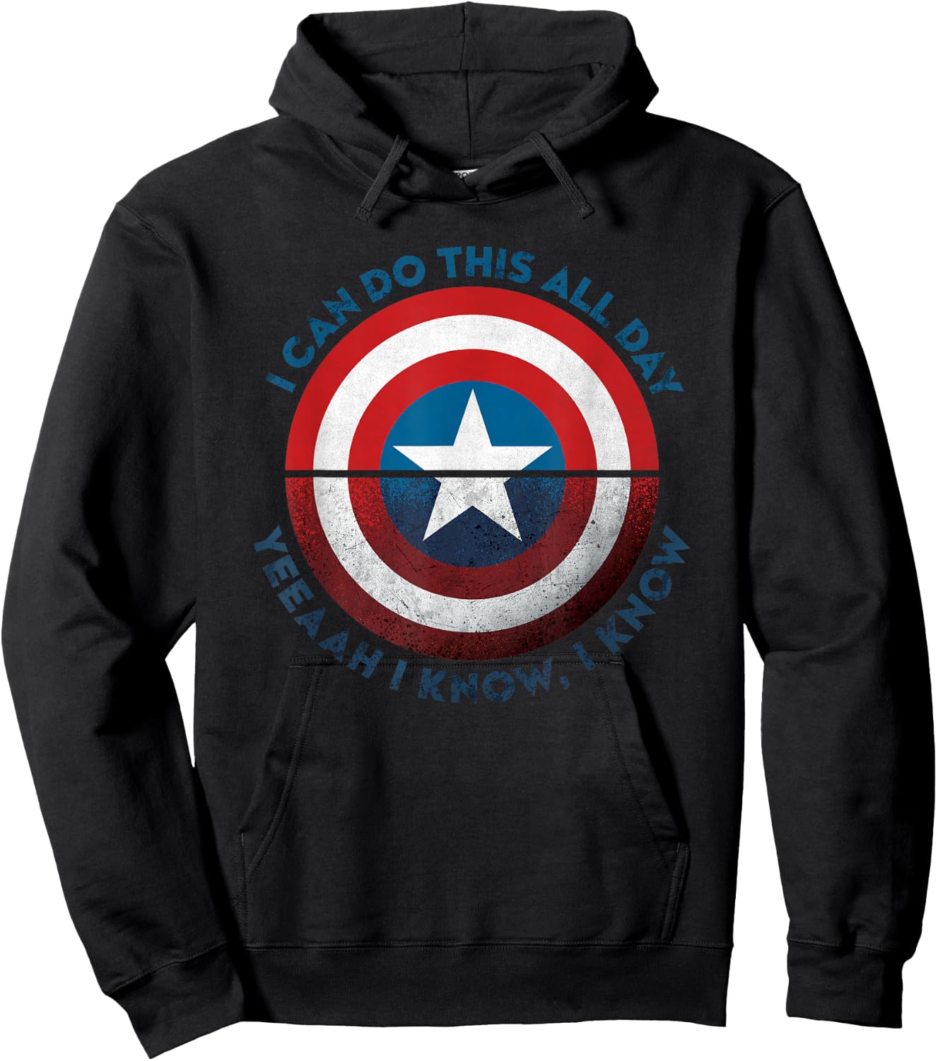 Avengers: Endgame Captain America Can Do This All Day Hoodie - Hoodie | Black