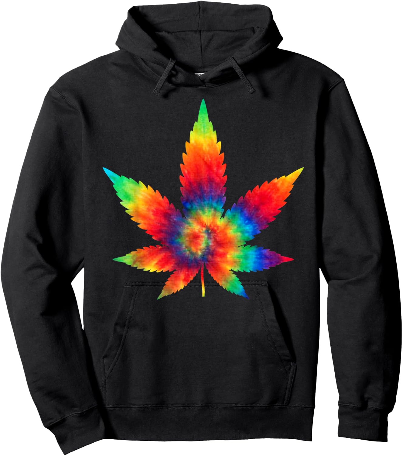 Cannabis - Weed Tie Dye Hippie Stoner Shirt Gift Hoodie - Hoodie | Black