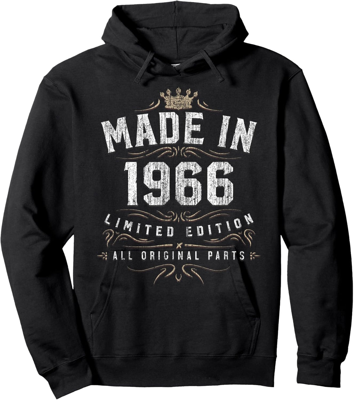 Made In 1966 T Shirt - All Original Parts 53rd Birthday Gift Hoodie - Hoodie | Black